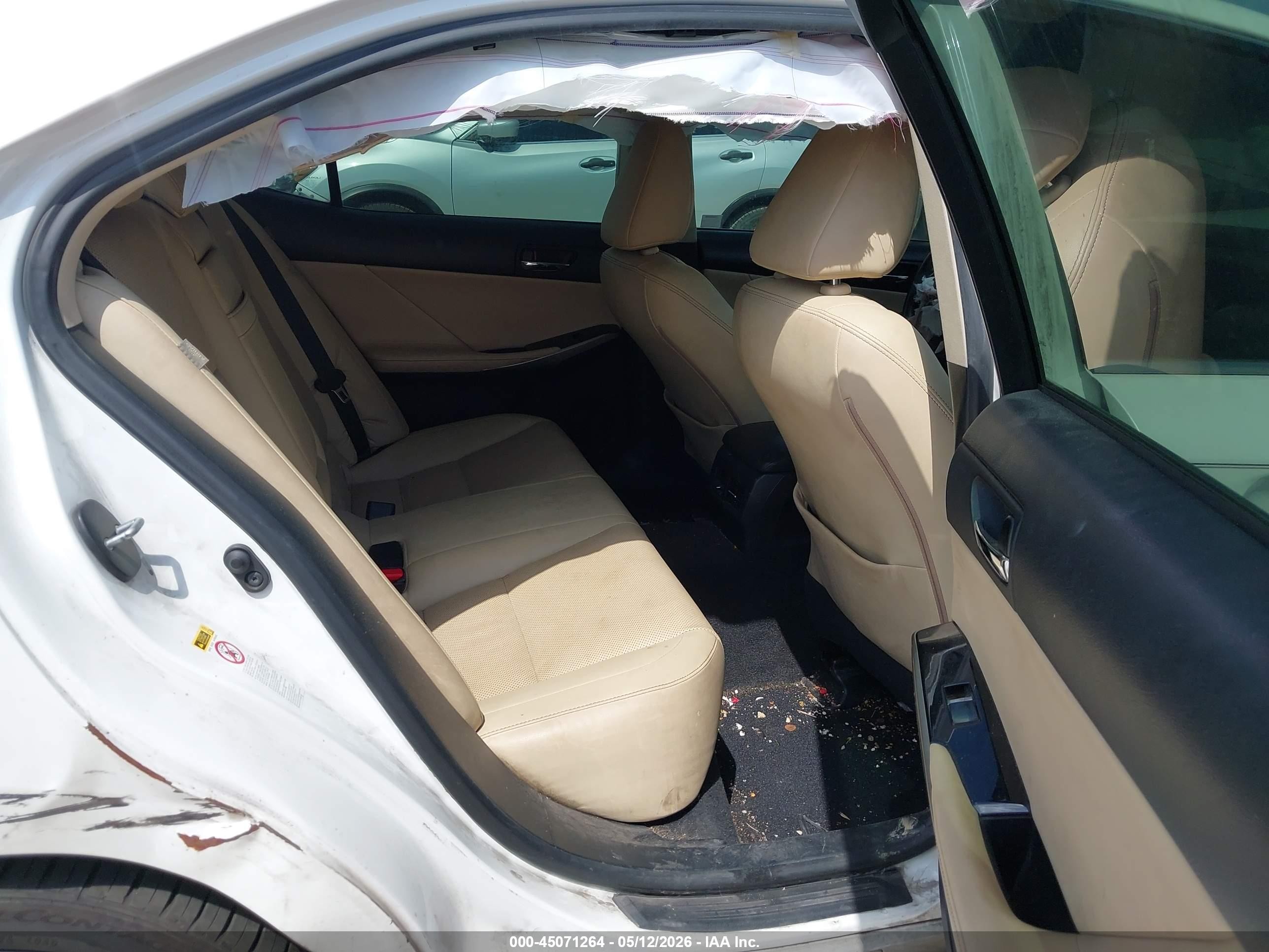 2015 Lexus Is 250   White vin: JTHBF1D29F5053864