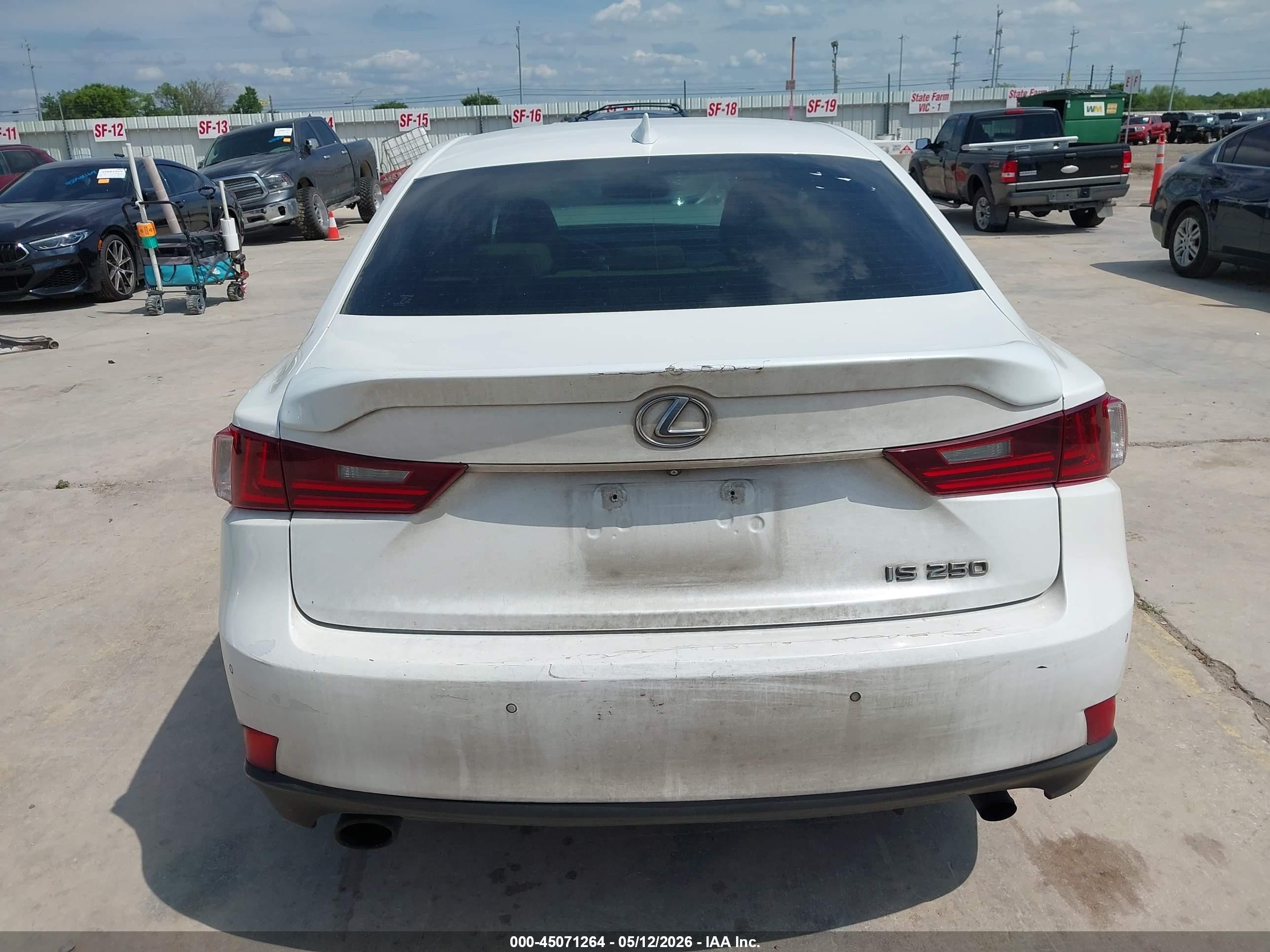 2015 Lexus Is 250   White vin: JTHBF1D29F5053864