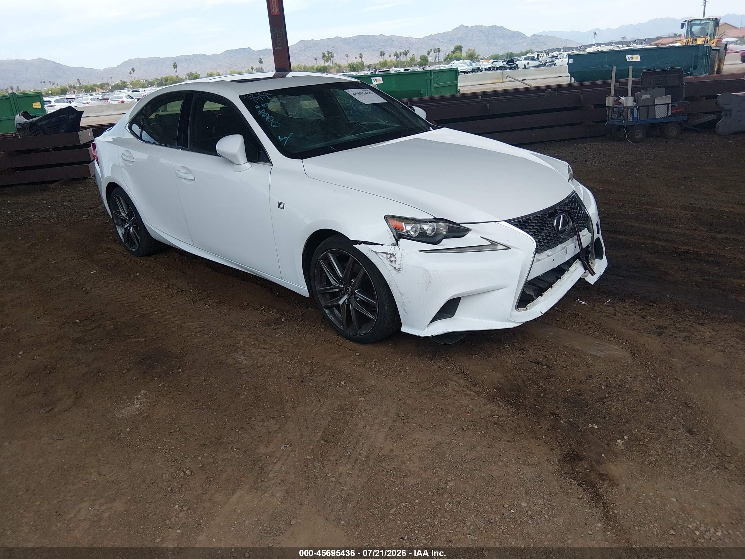 2015 Lexus Is 250   White vin: JTHBF1D29F5080174