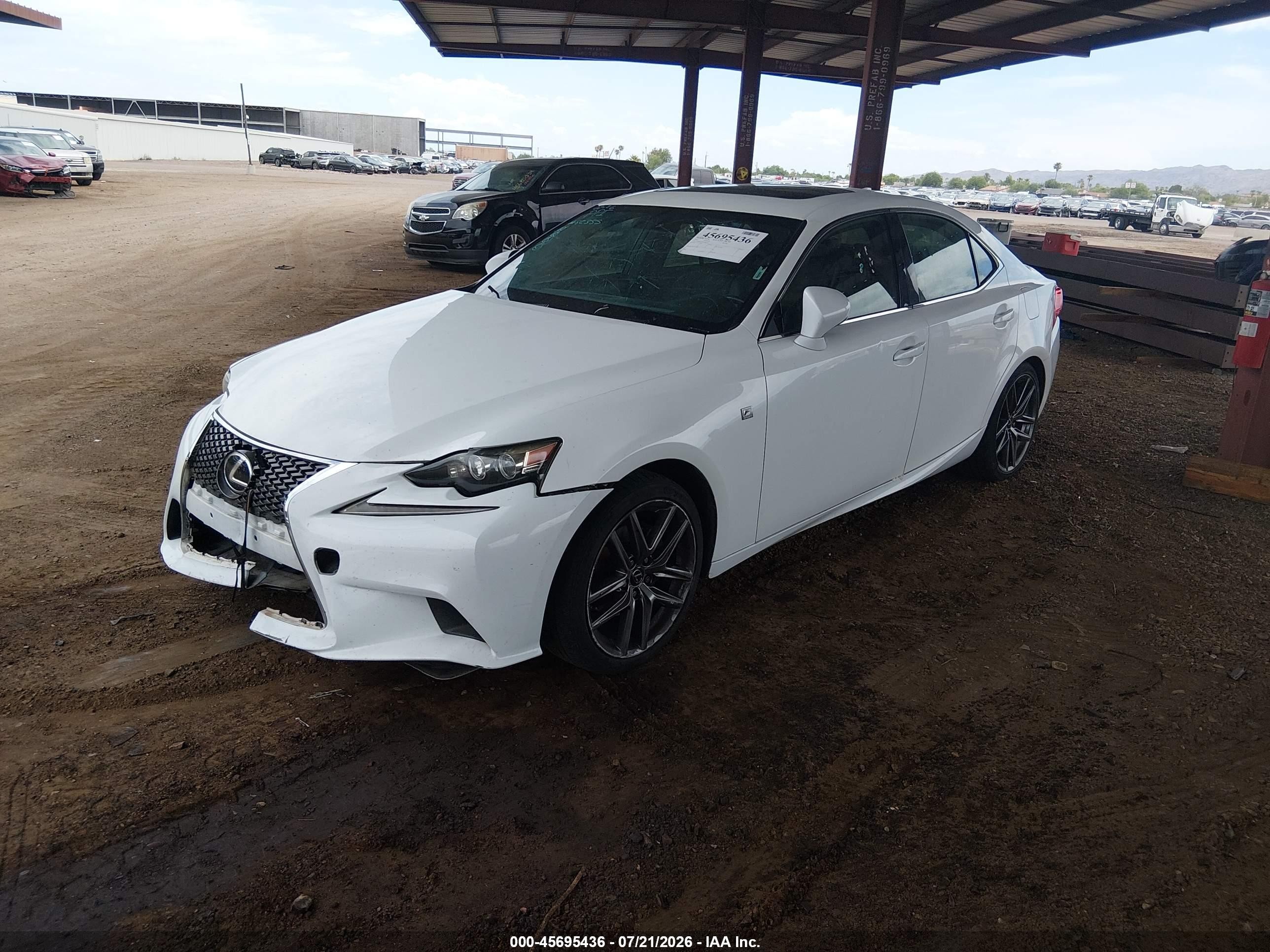 2015 Lexus Is 250   White vin: JTHBF1D29F5080174