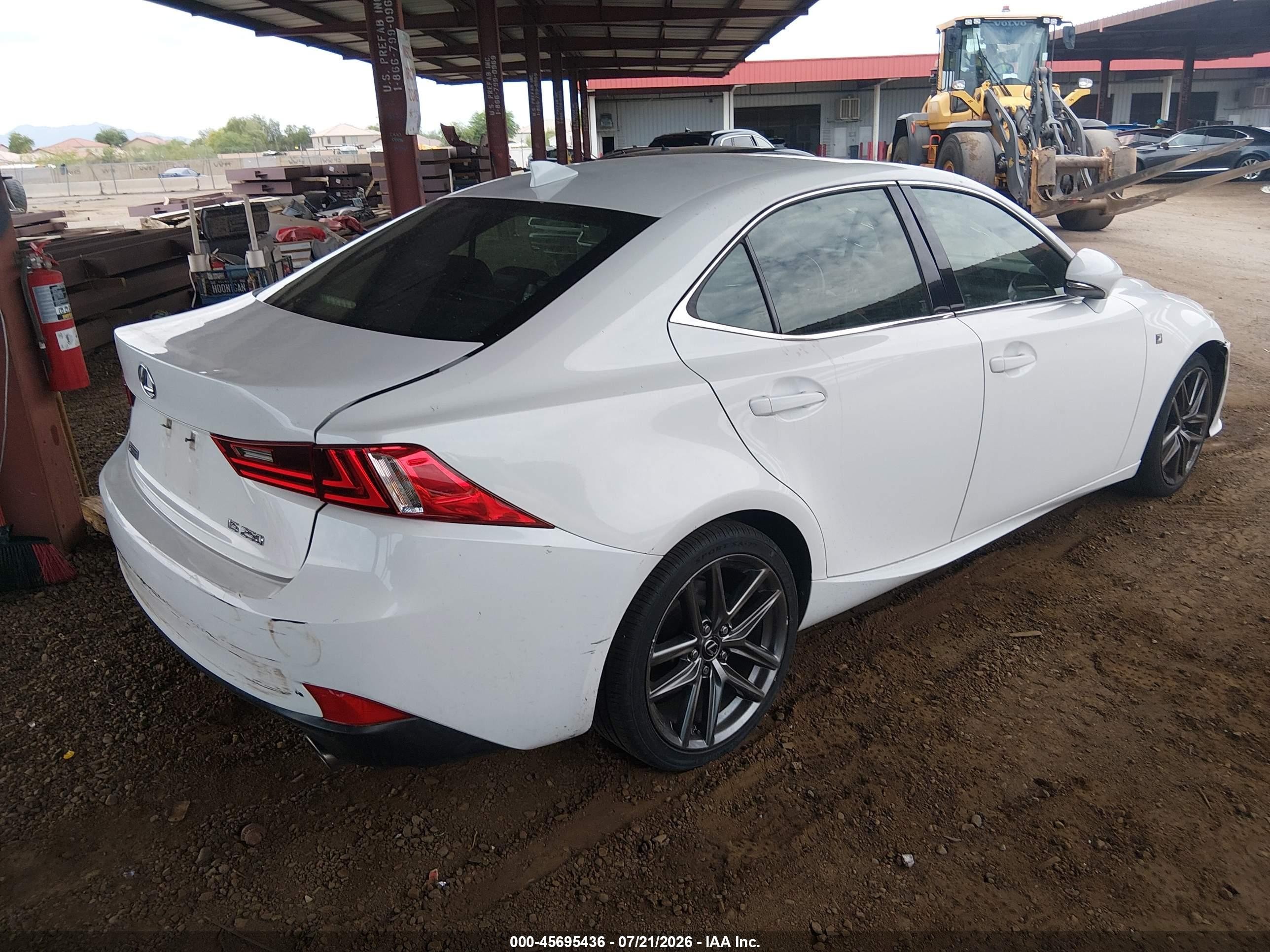 2015 Lexus Is 250   White vin: JTHBF1D29F5080174