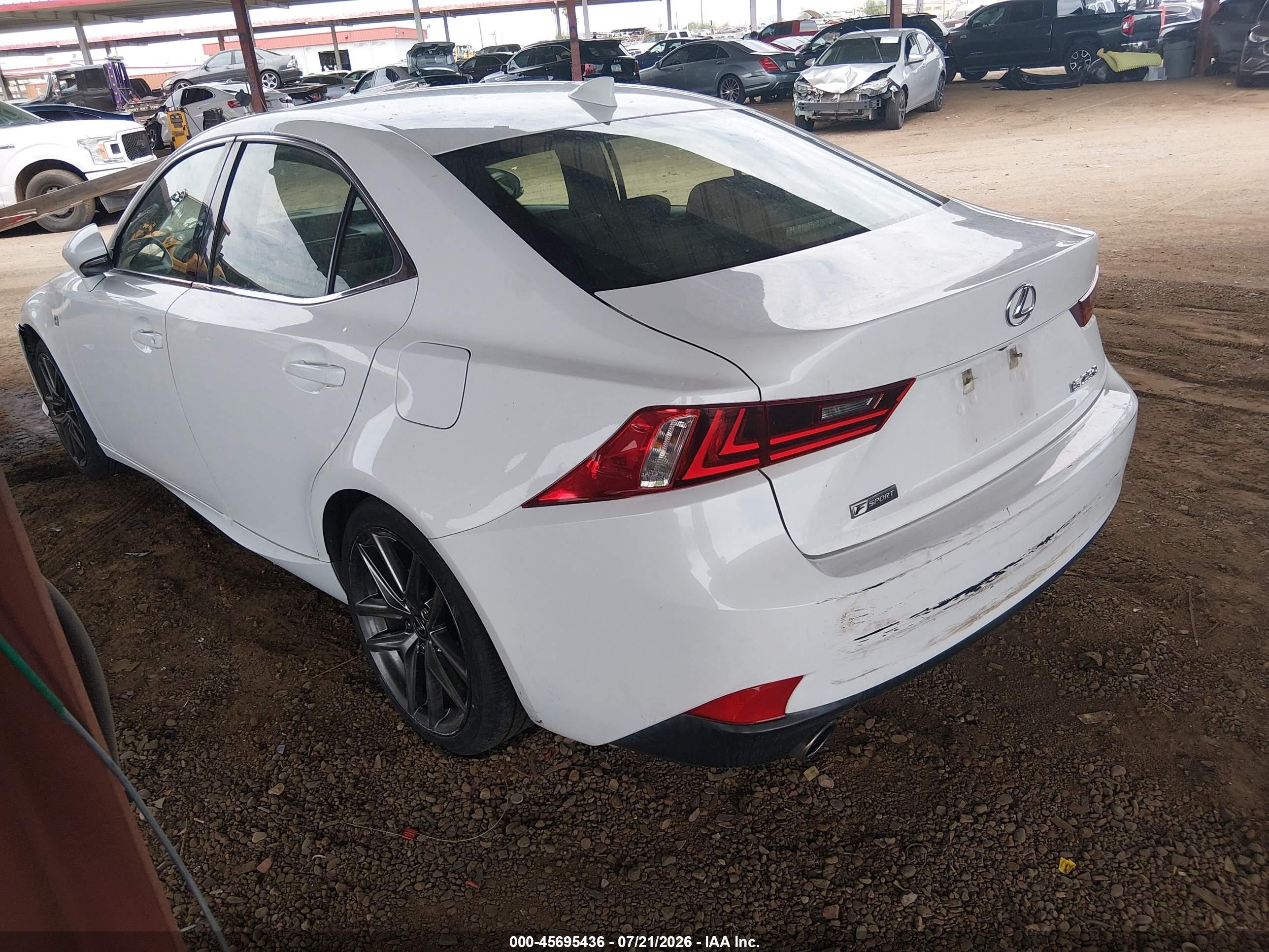 2015 Lexus Is 250   White vin: JTHBF1D29F5080174