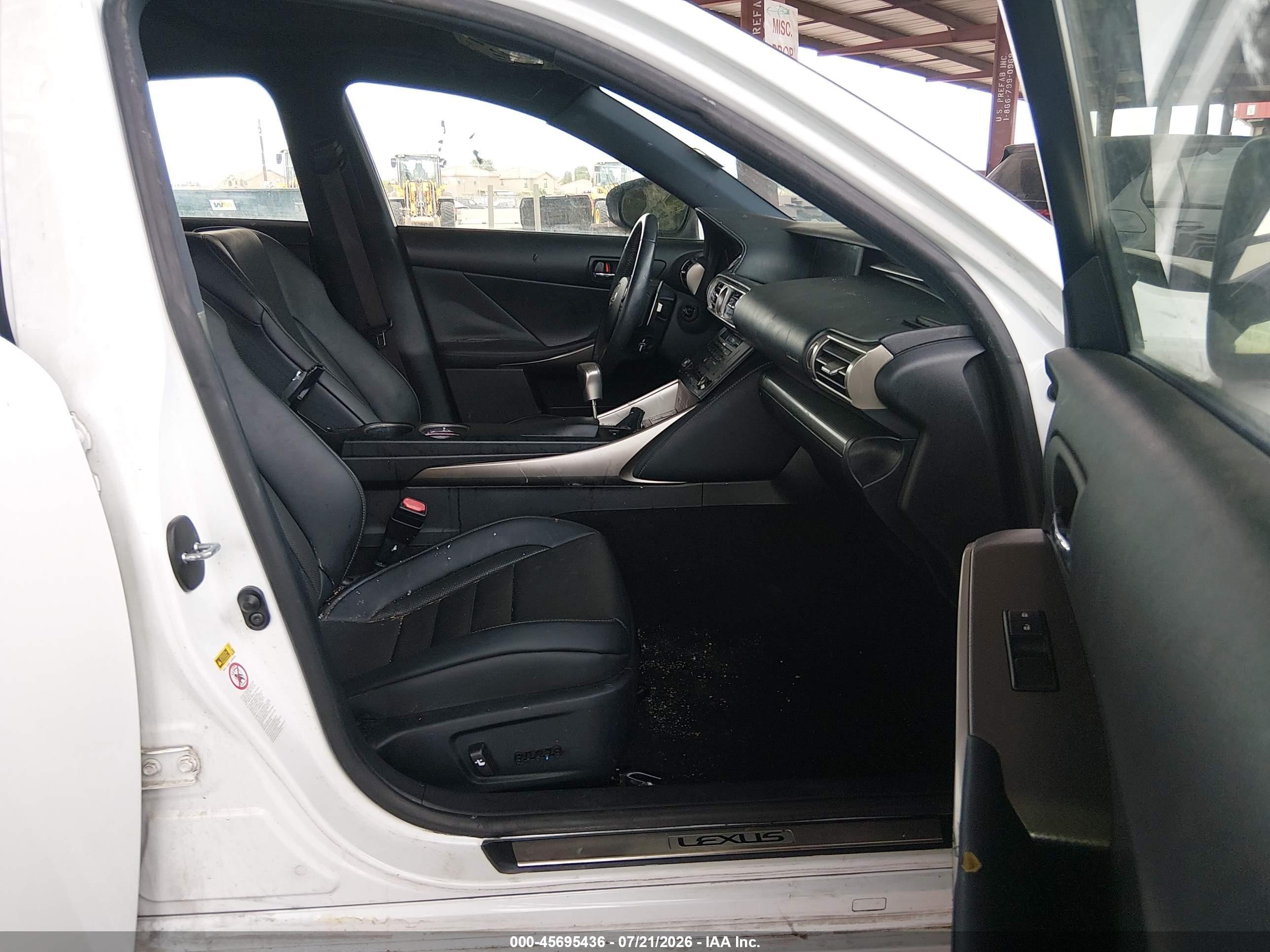 2015 Lexus Is 250   White vin: JTHBF1D29F5080174