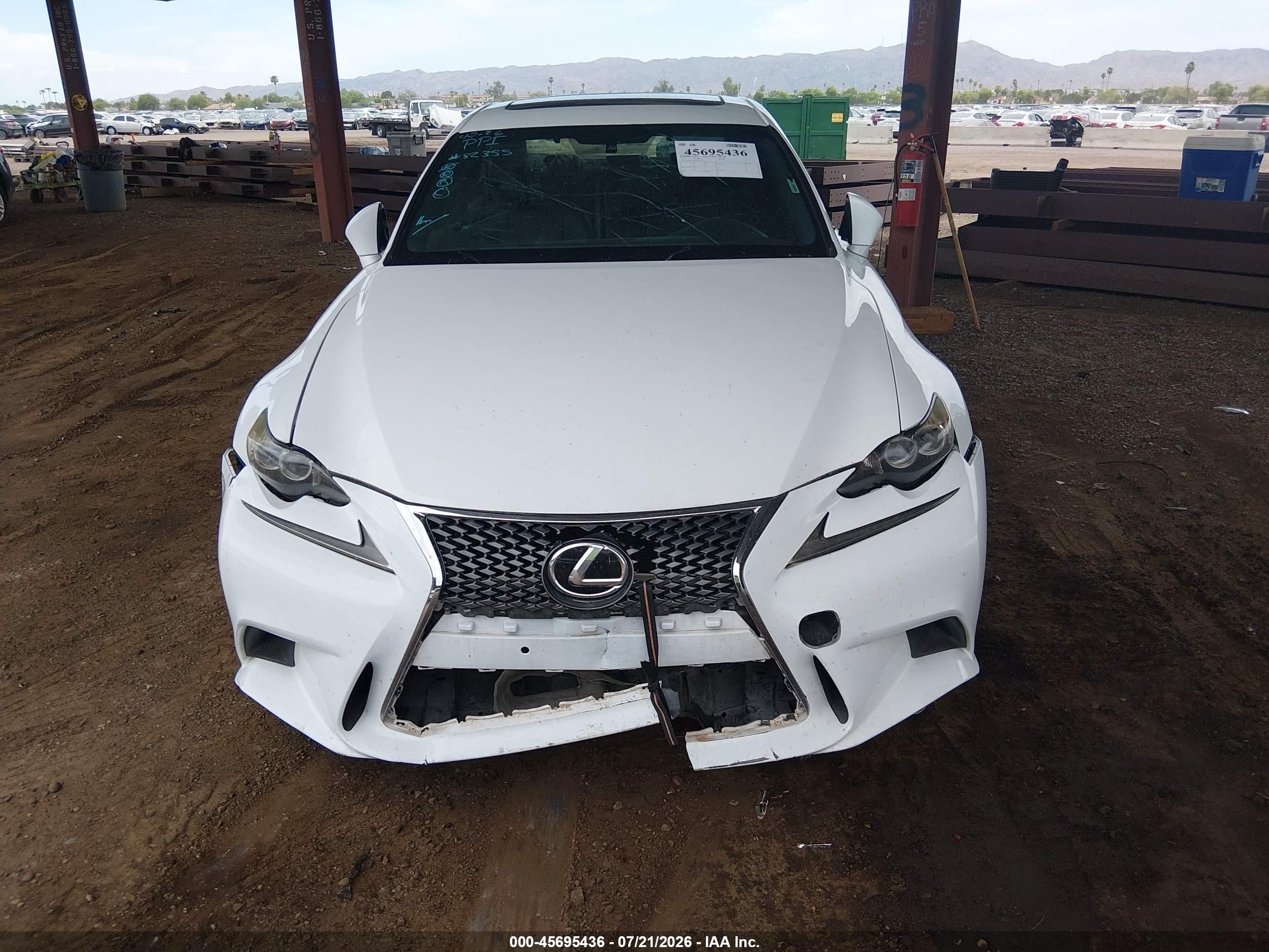 2015 Lexus Is 250   White vin: JTHBF1D29F5080174