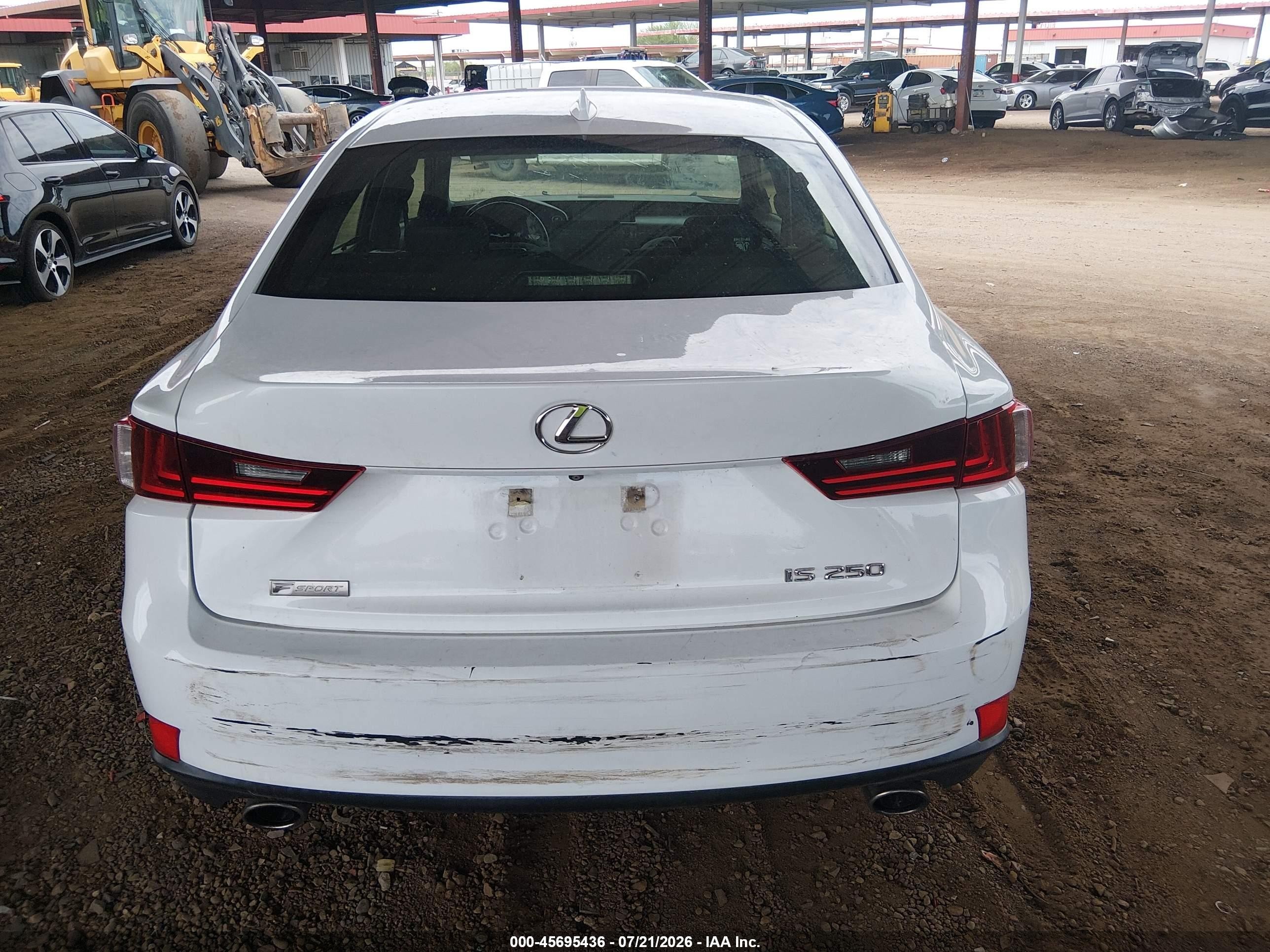 2015 Lexus Is 250   White vin: JTHBF1D29F5080174