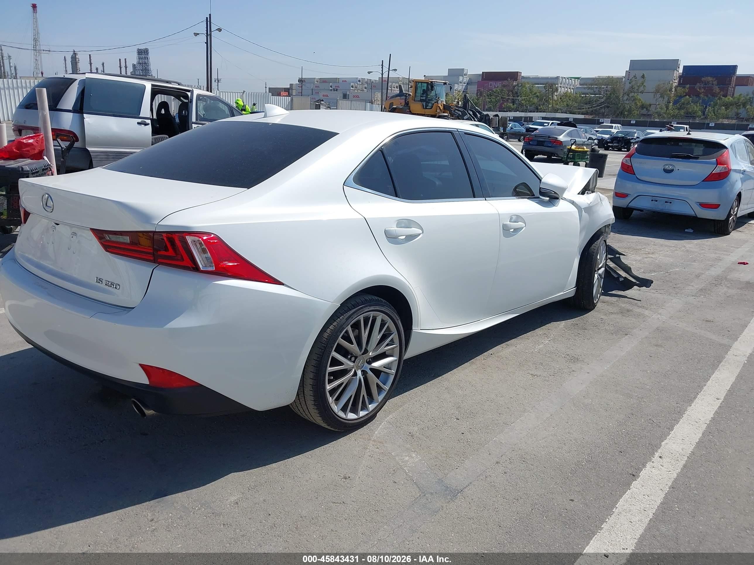 2014 Lexus Is 250   White vin: JTHBF1D2XE5022296