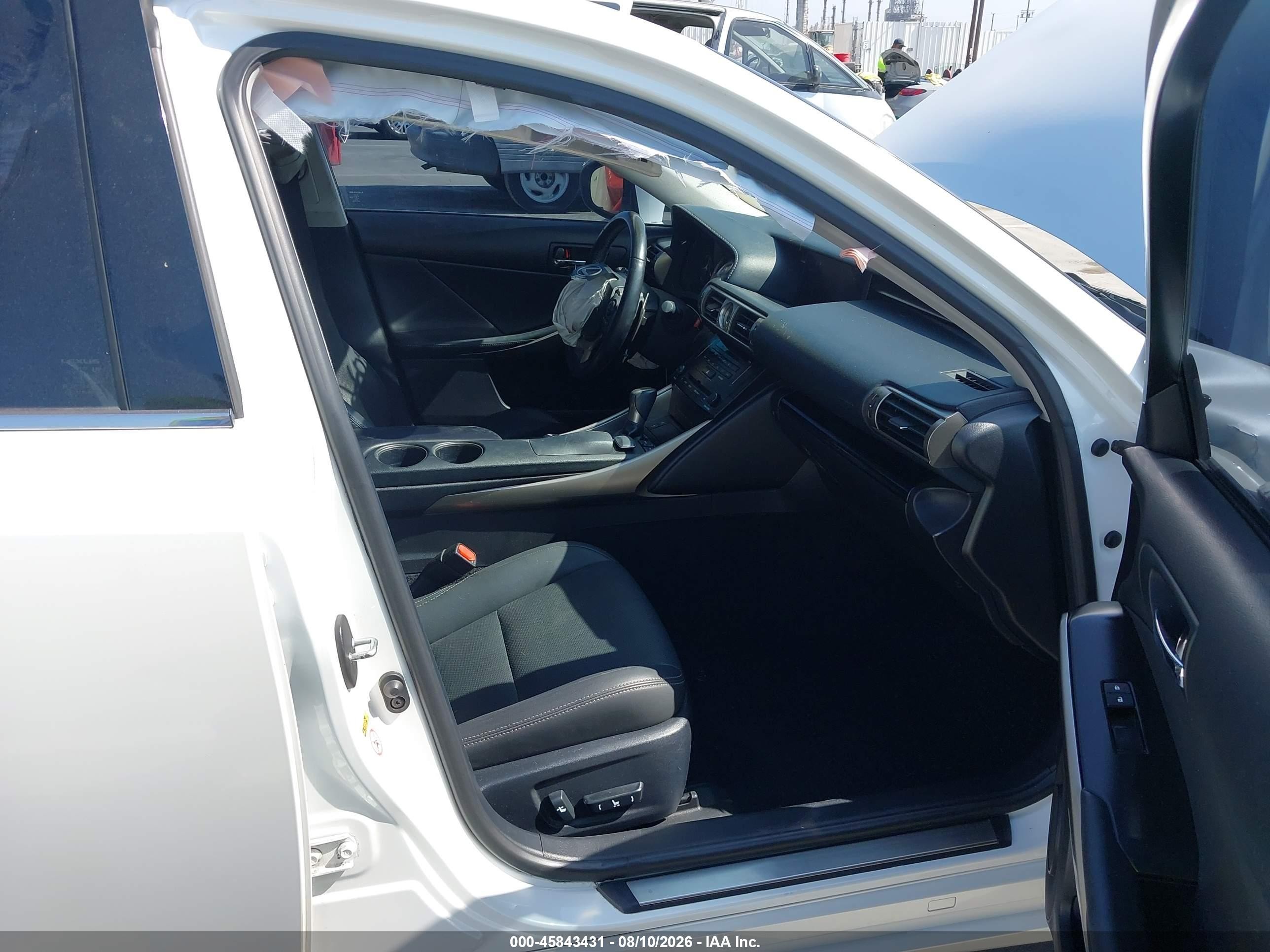 2014 Lexus Is 250   White vin: JTHBF1D2XE5022296