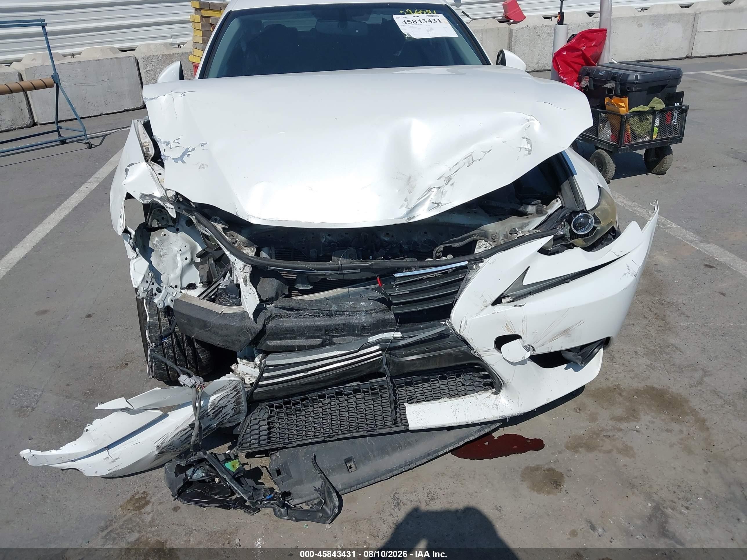 2014 Lexus Is 250   White vin: JTHBF1D2XE5022296
