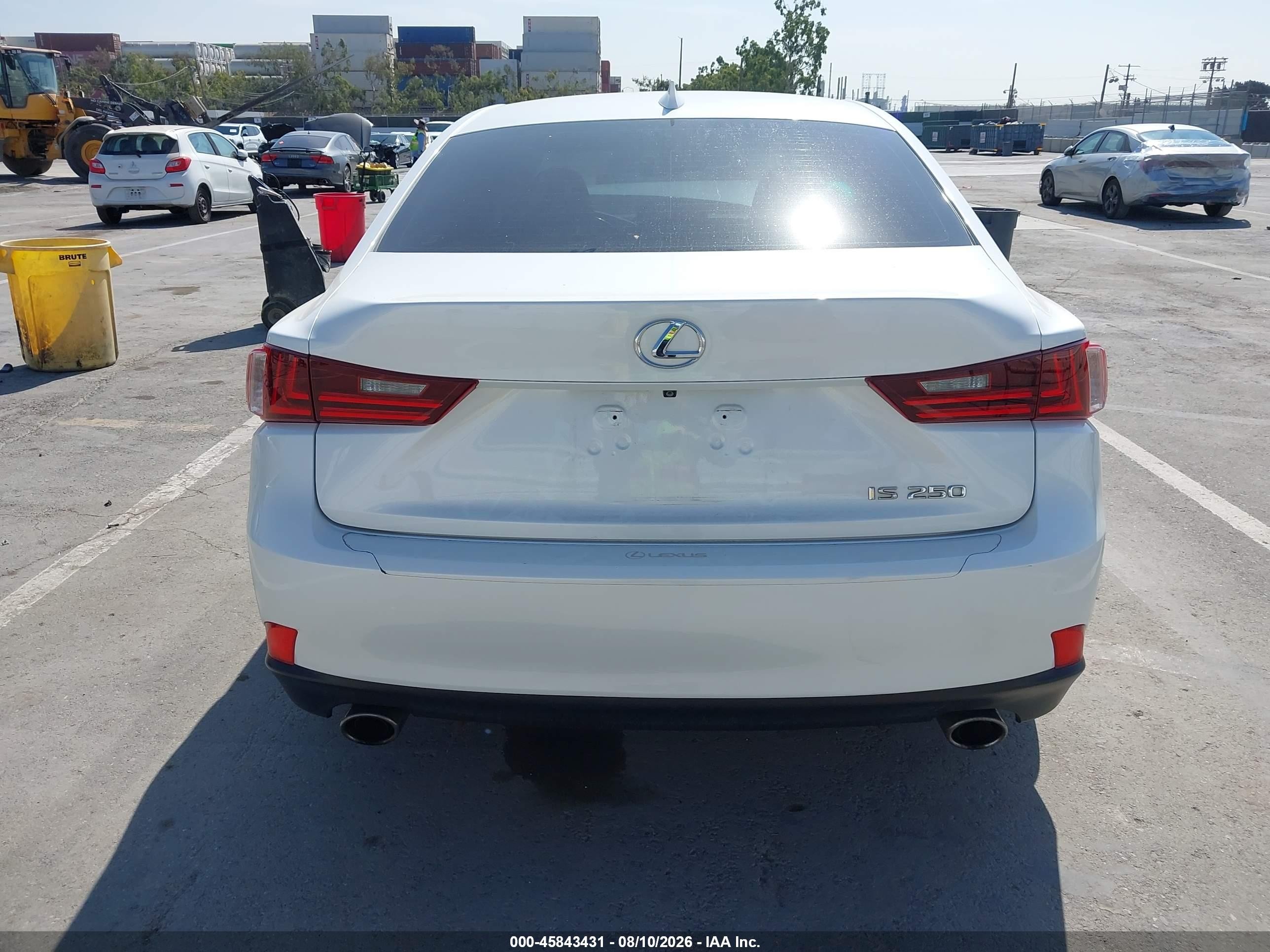 2014 Lexus Is 250   White vin: JTHBF1D2XE5022296