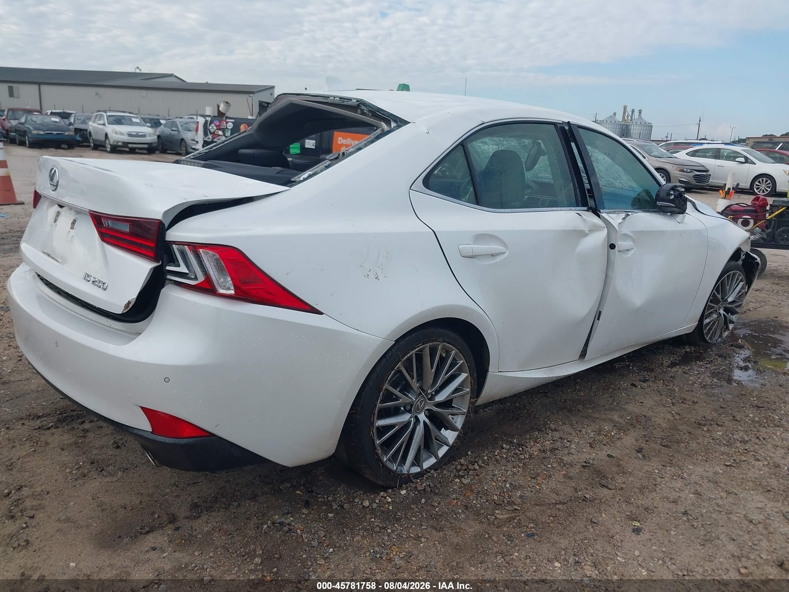 2015 Lexus Is 250   White vin: JTHBF1D2XF5067725
