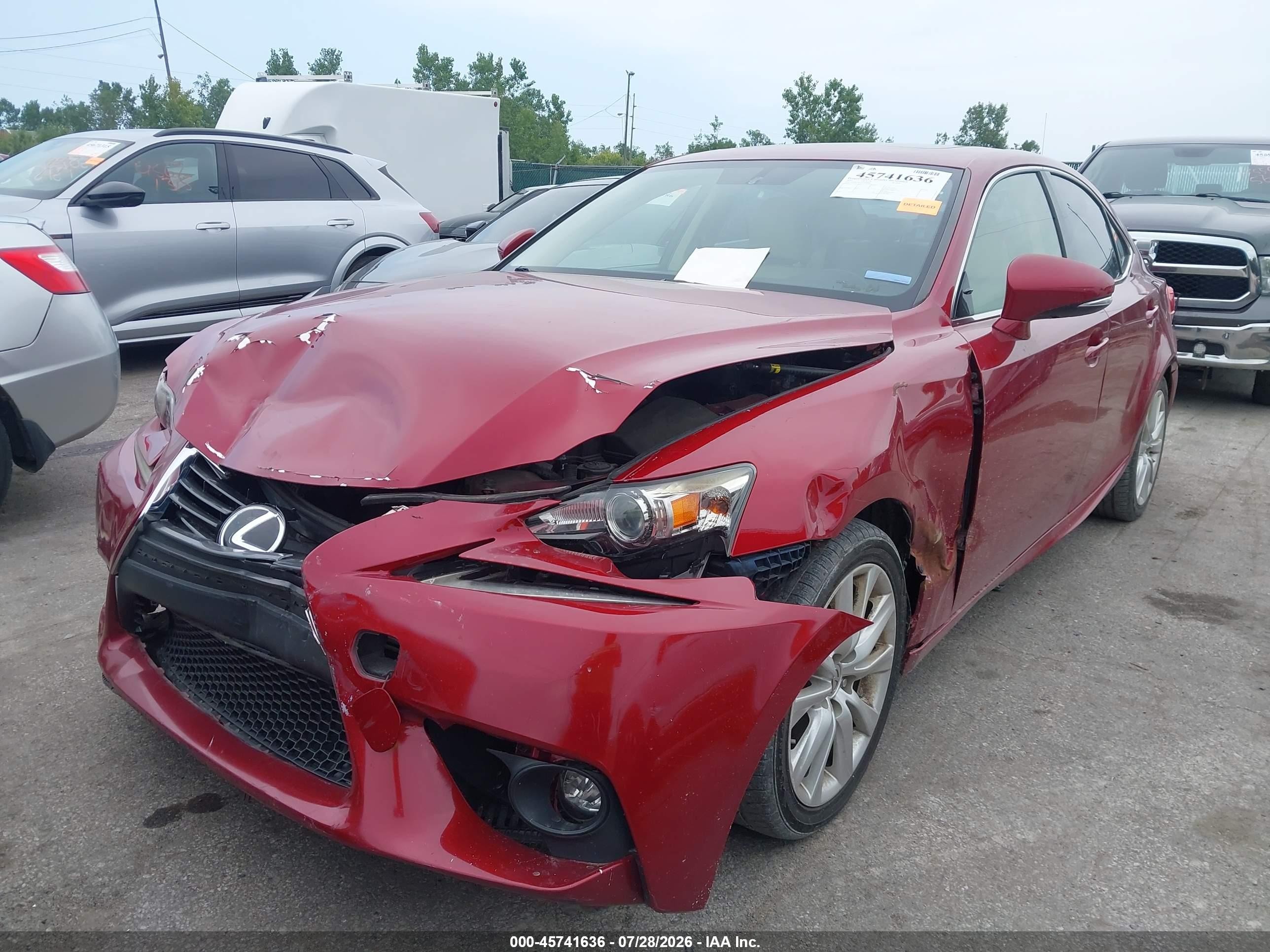 2015 Lexus Is 250   Red vin: JTHBF1D2XF5070883