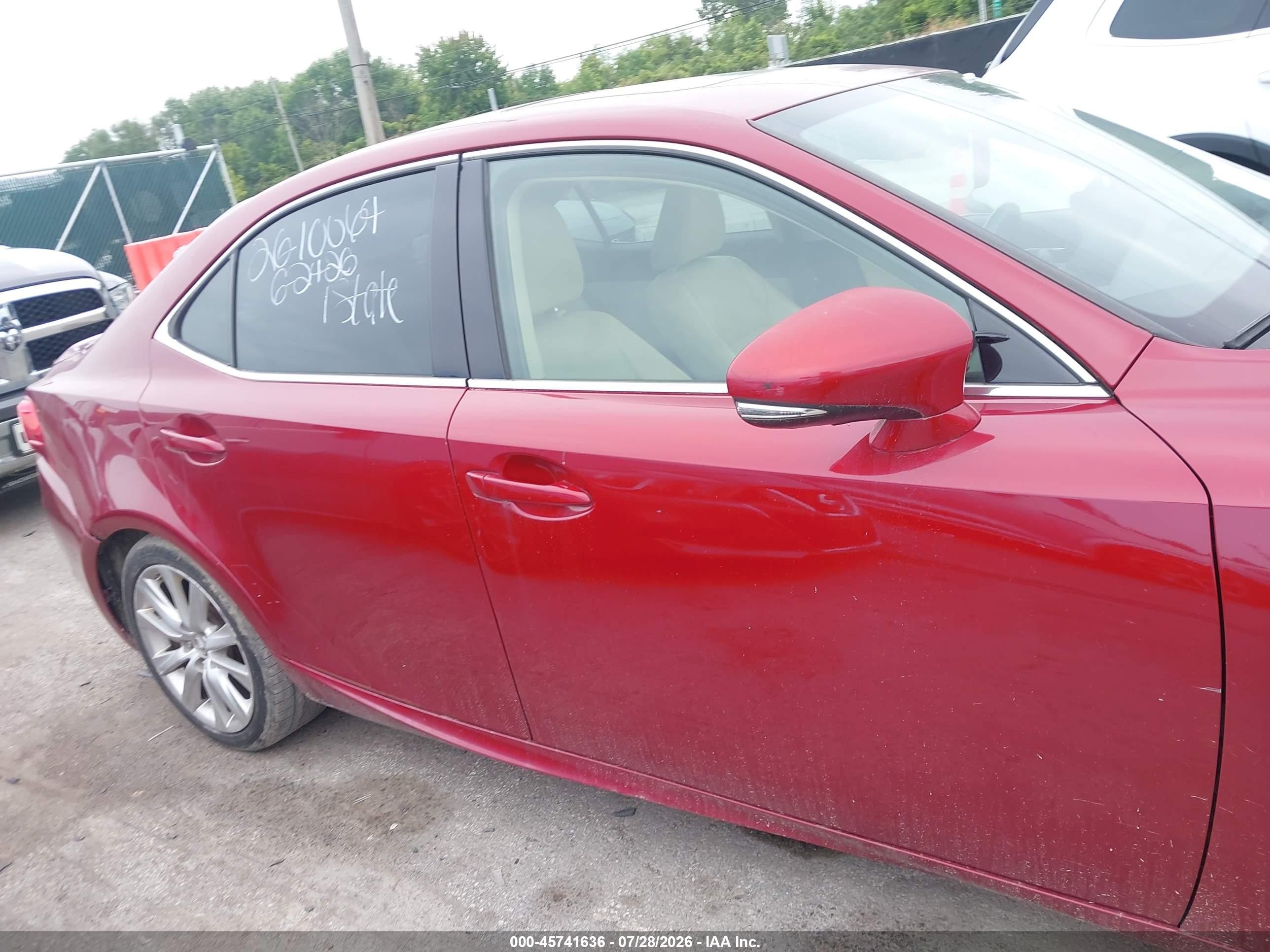 2015 Lexus Is 250   Red vin: JTHBF1D2XF5070883