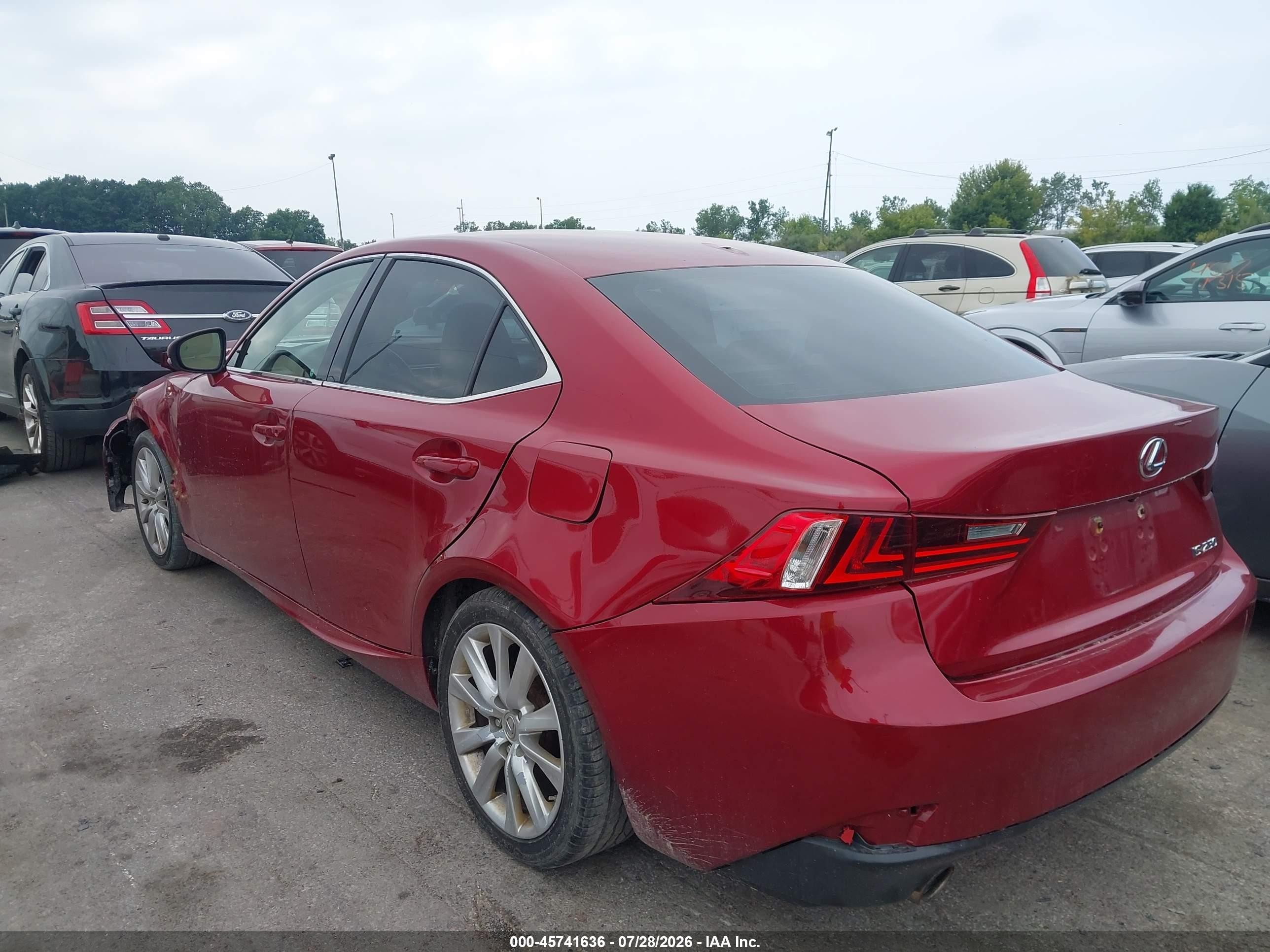 2015 Lexus Is 250   Red vin: JTHBF1D2XF5070883