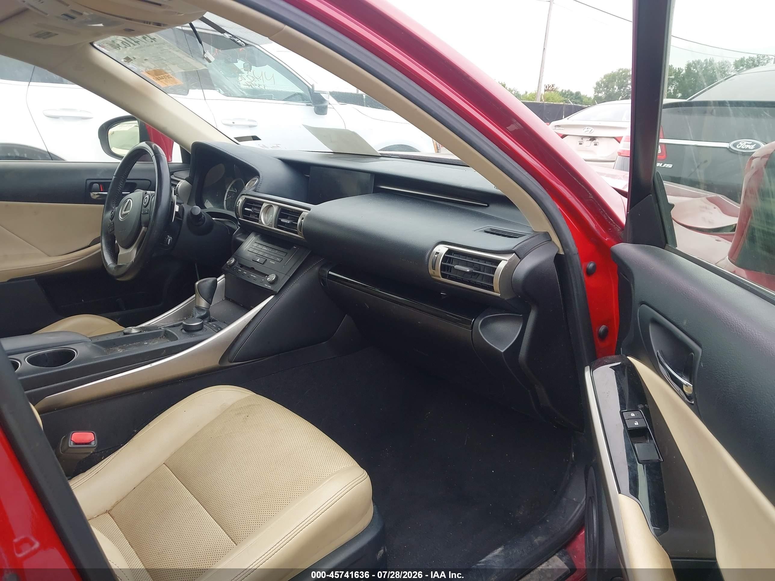 2015 Lexus Is 250   Red vin: JTHBF1D2XF5070883