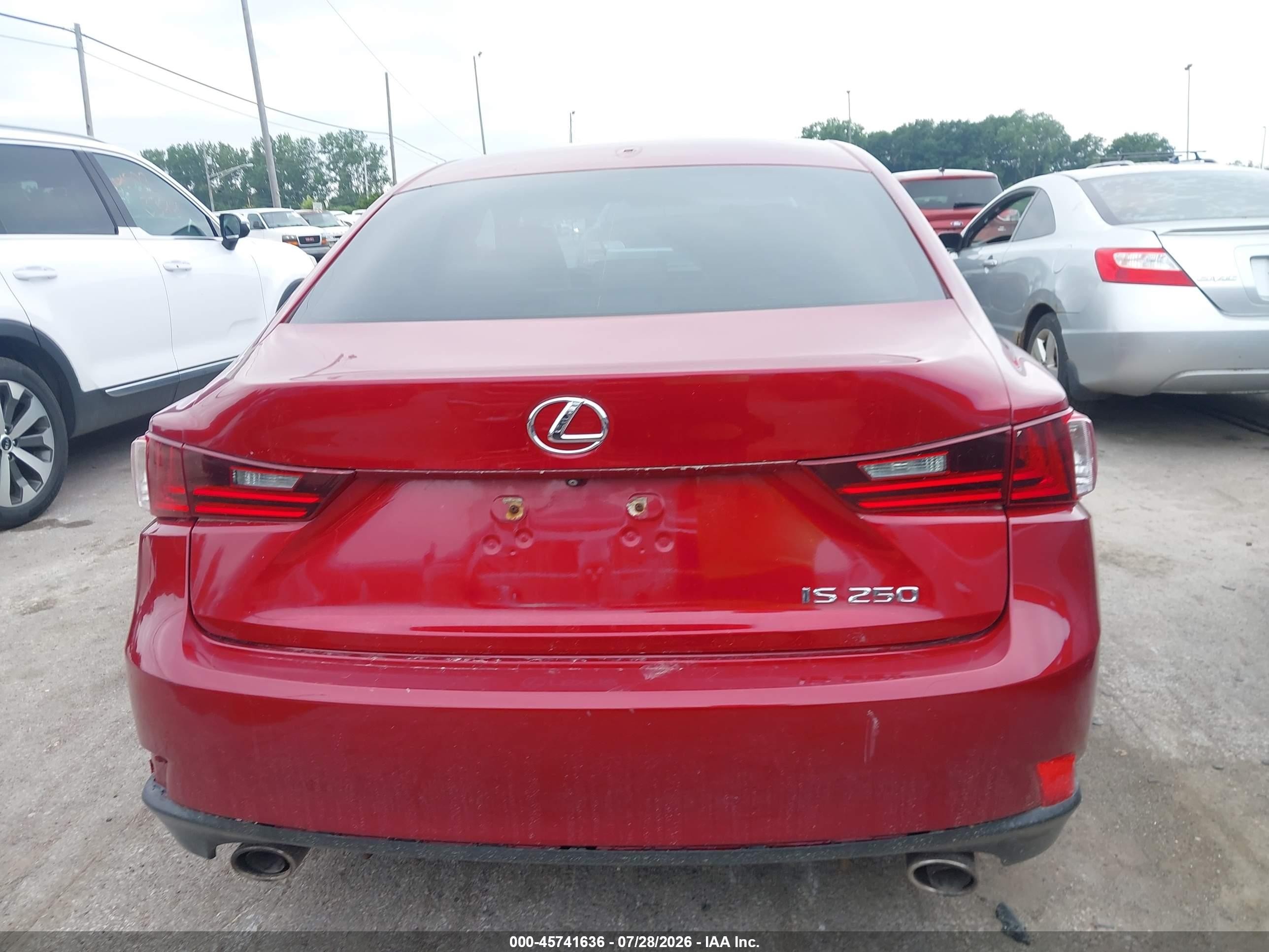 2015 Lexus Is 250   Red vin: JTHBF1D2XF5070883