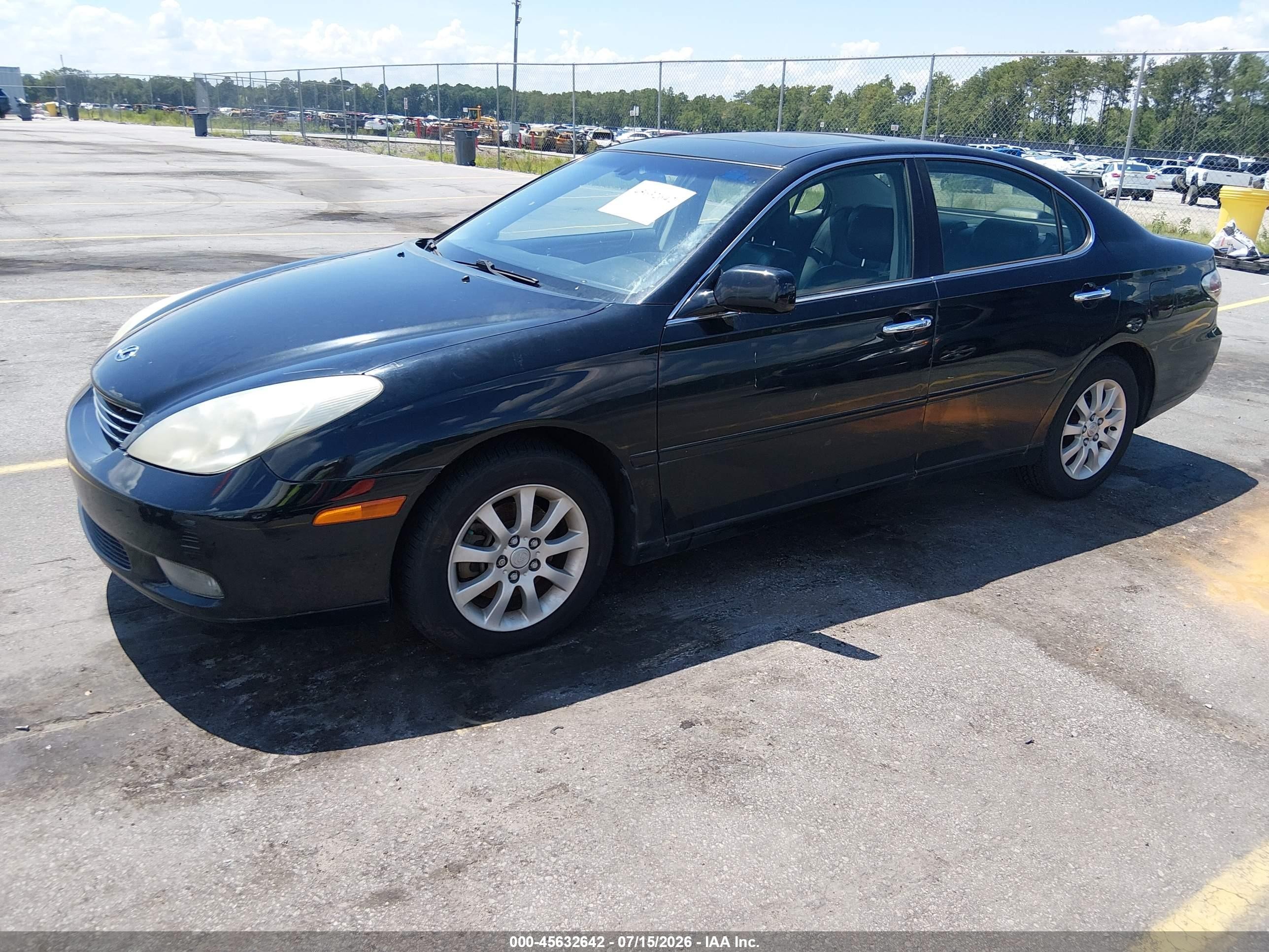 2002 Lexus Es 300   Black vin: JTHBF30G025035227