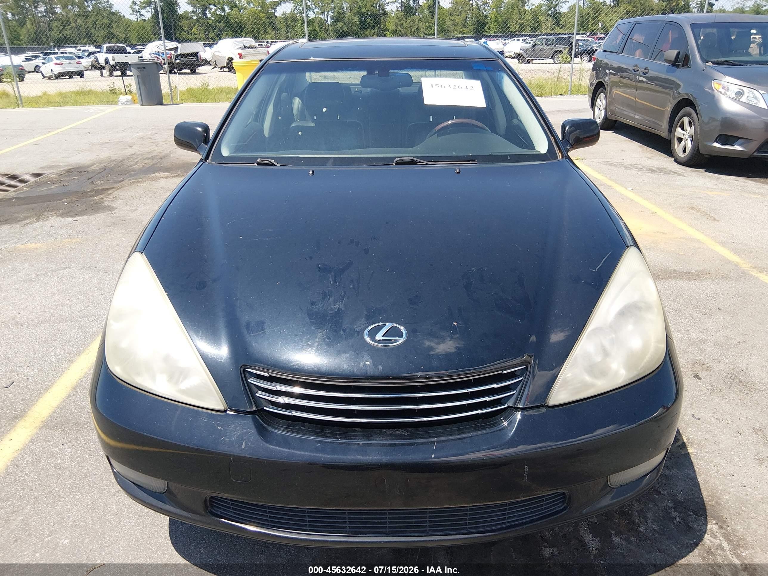 2002 Lexus Es 300   Black vin: JTHBF30G025035227