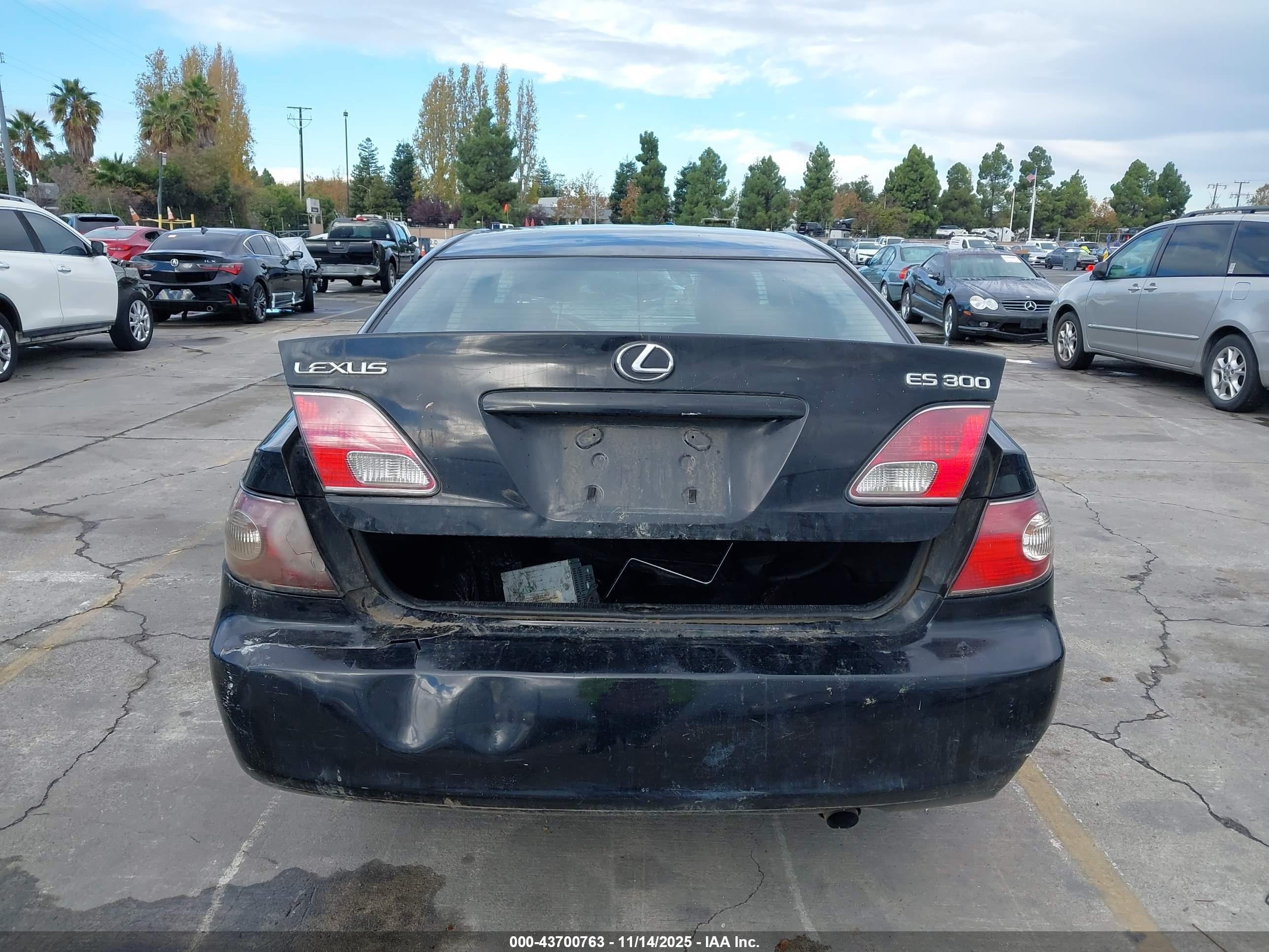 2003 Lexus Es 300   Черный vin: JTHBF30G135037571