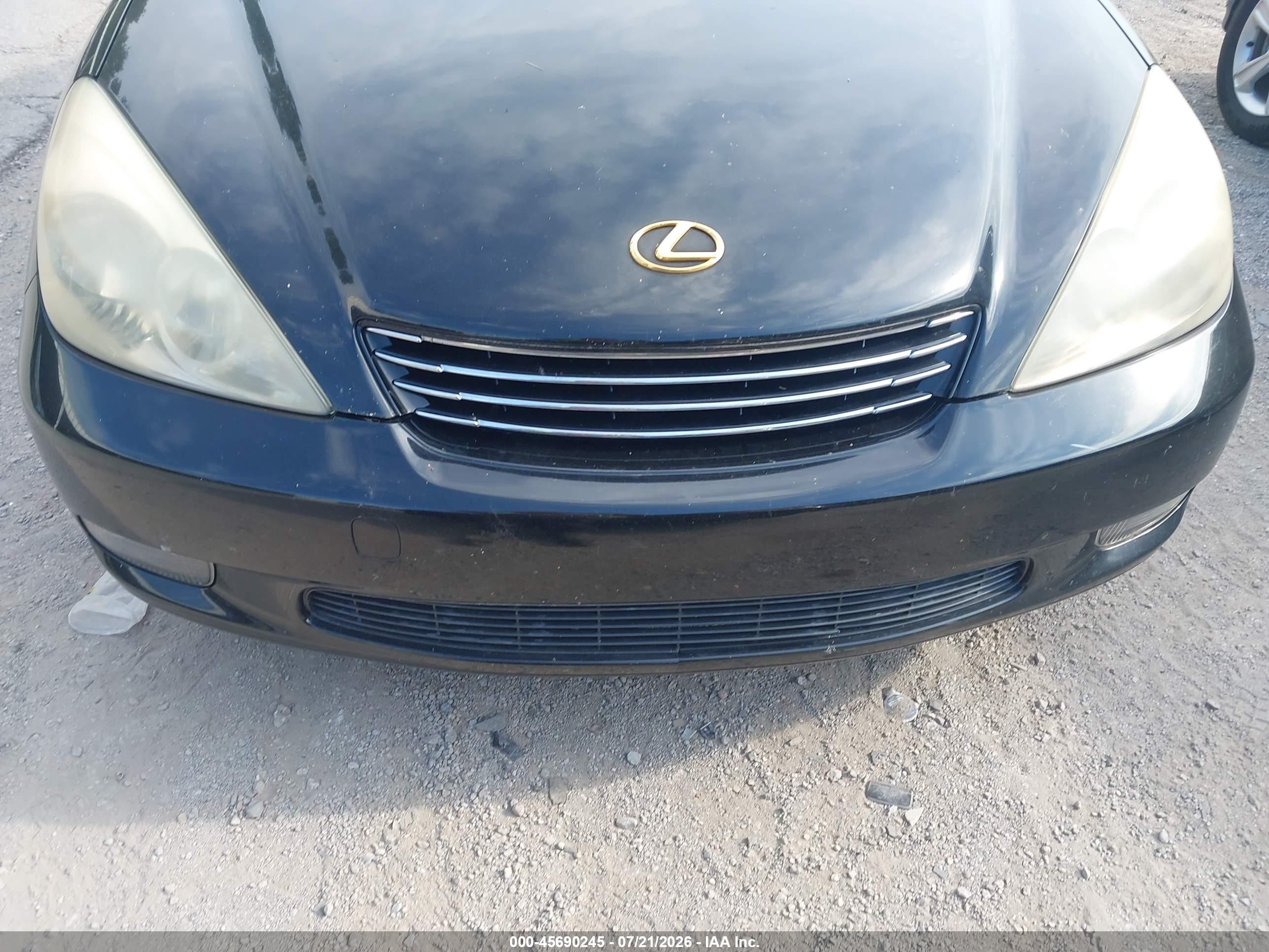 2003 Lexus Es 300   Black vin: JTHBF30G136015564