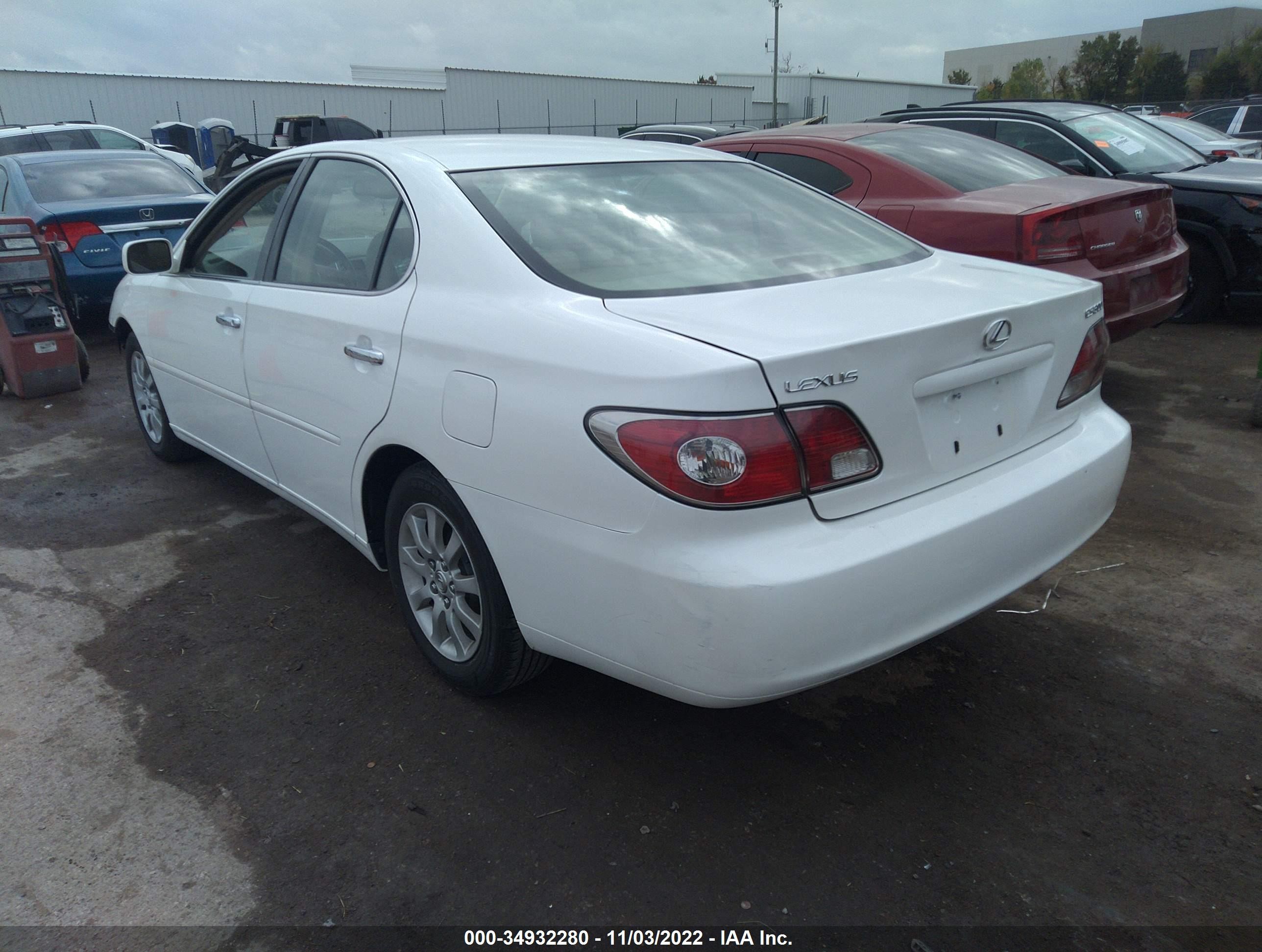 2002 Lexus Es 300 Base (a4) White vin: JTHBF30G220061440