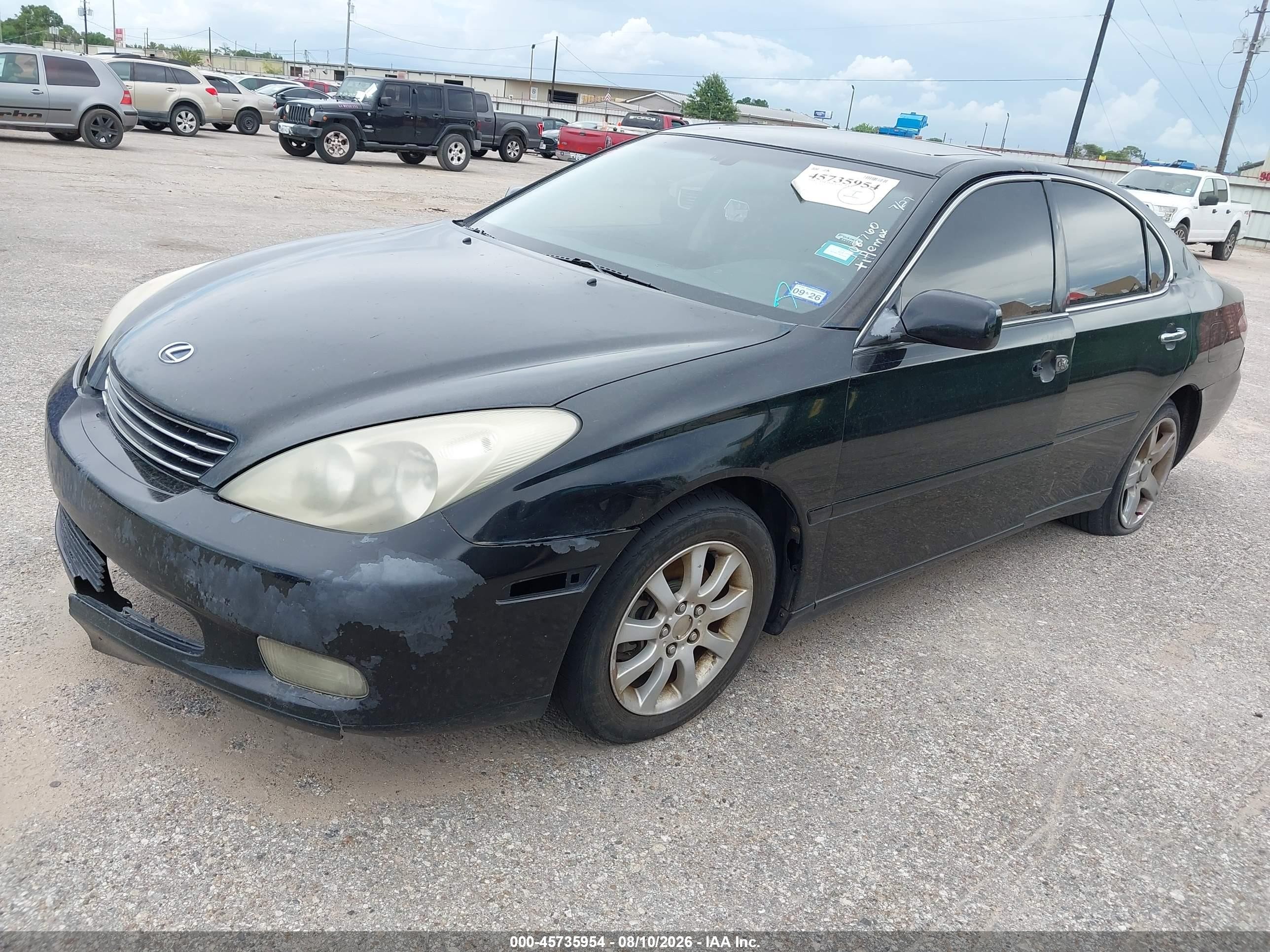 2003 Lexus Es 300   Черный vin: JTHBF30G230108760