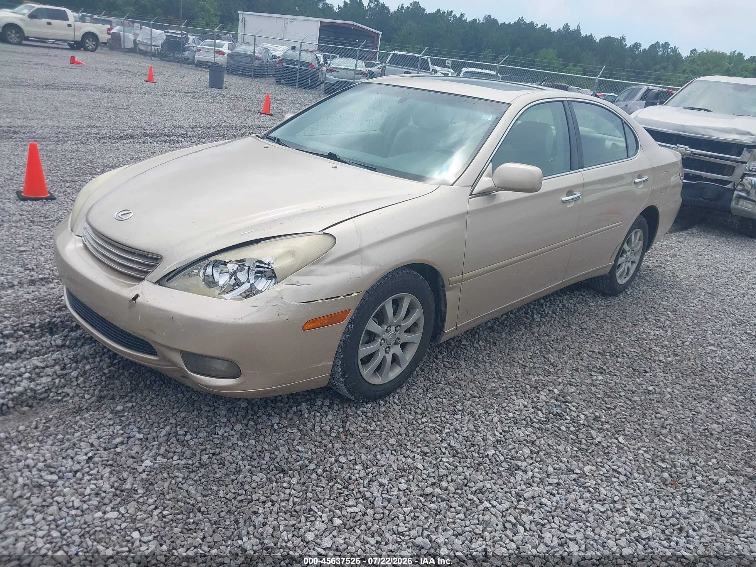 2003 Lexus Es 300   Gold vin: JTHBF30G230127714