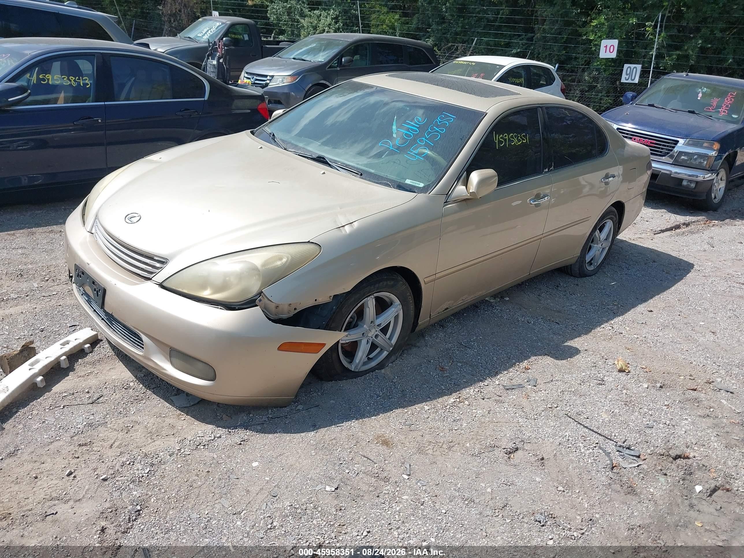 2003 Lexus Es 300   Золотой vin: JTHBF30G236006629