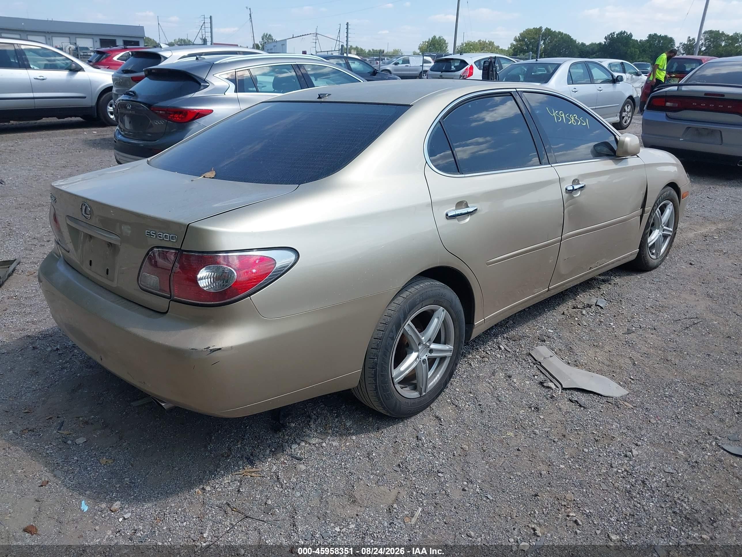 2003 Lexus Es 300   Золотой vin: JTHBF30G236006629