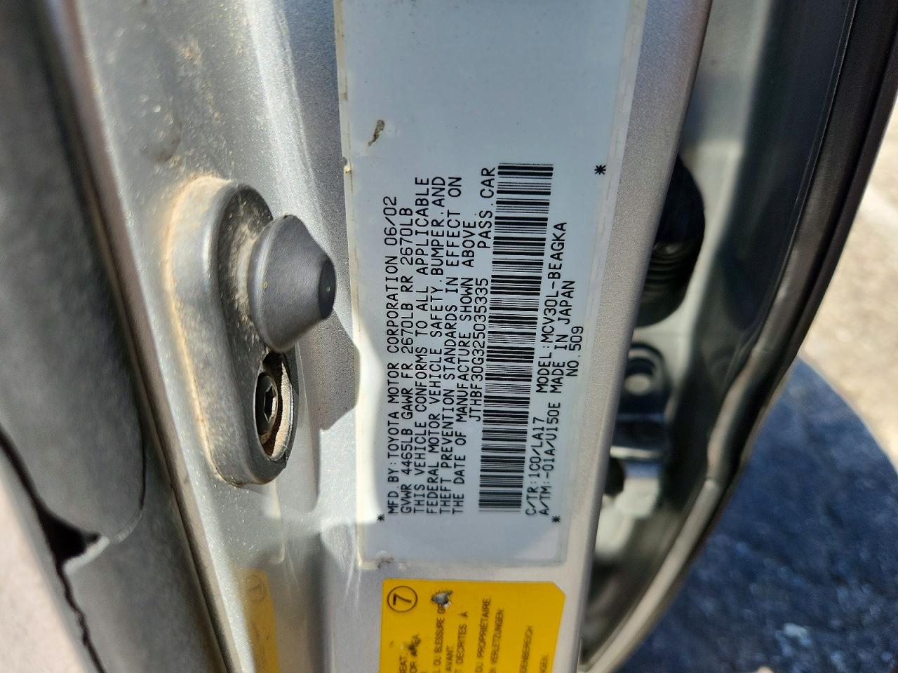 2002 Lexus Es 300 Серебряный vin: JTHBF30G325035335