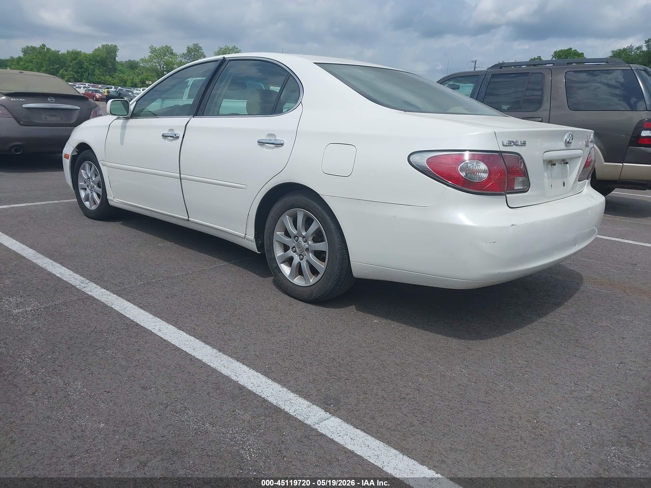 2003 Lexus Es 300   White vin: JTHBF30G336004257