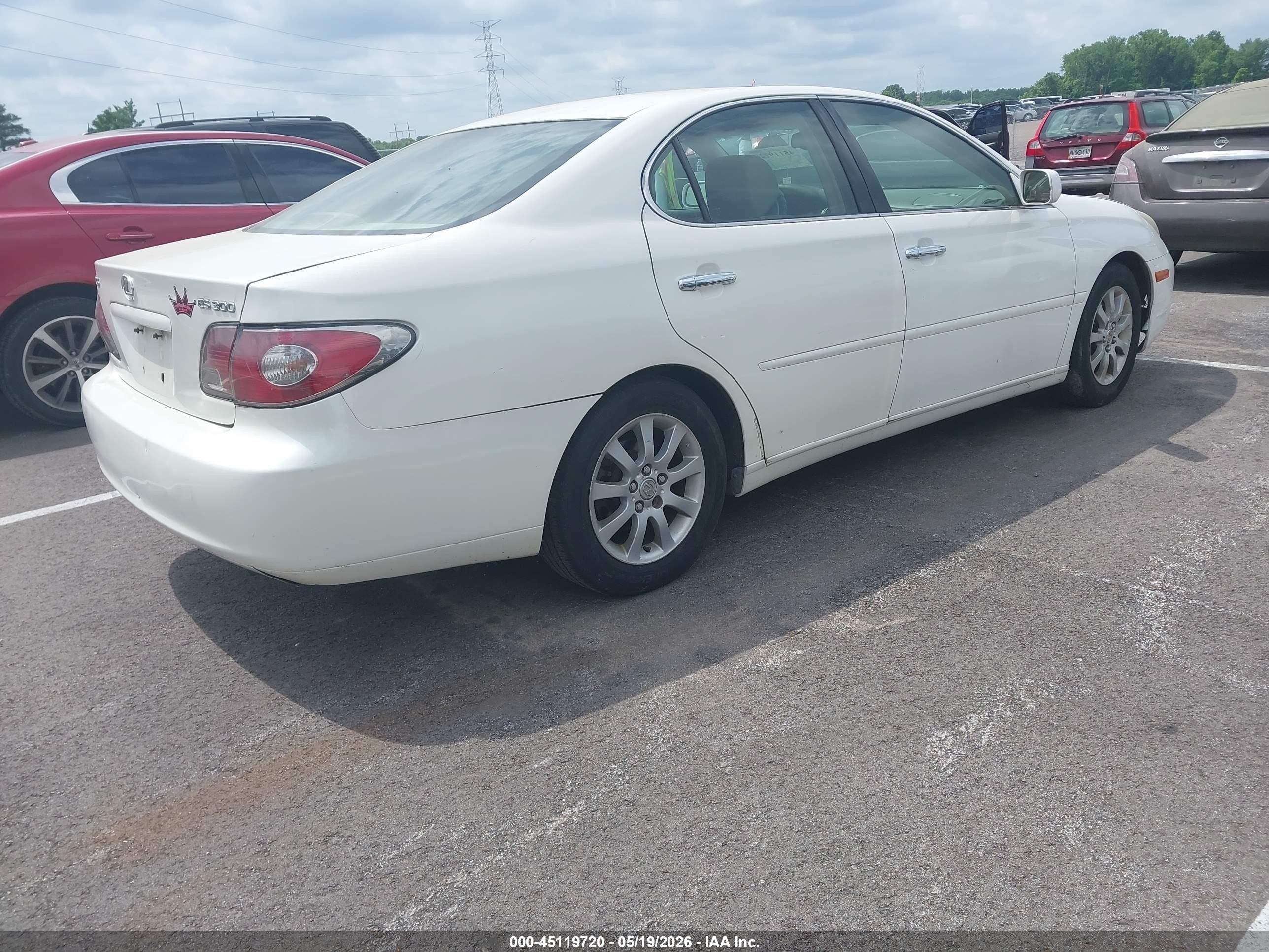 2003 Lexus Es 300   White vin: JTHBF30G336004257