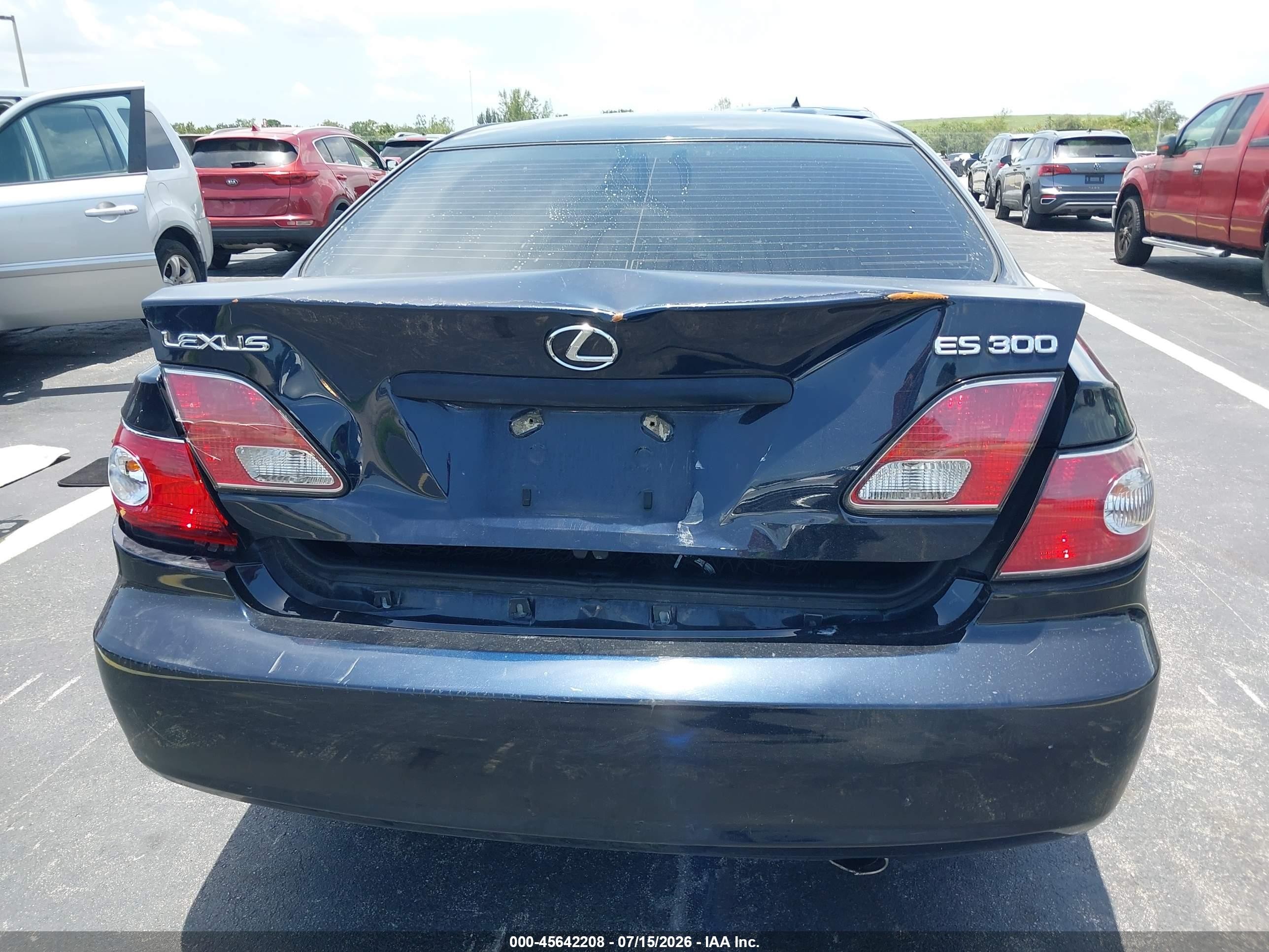 2003 Lexus Es 300   Blue vin: JTHBF30G336009622