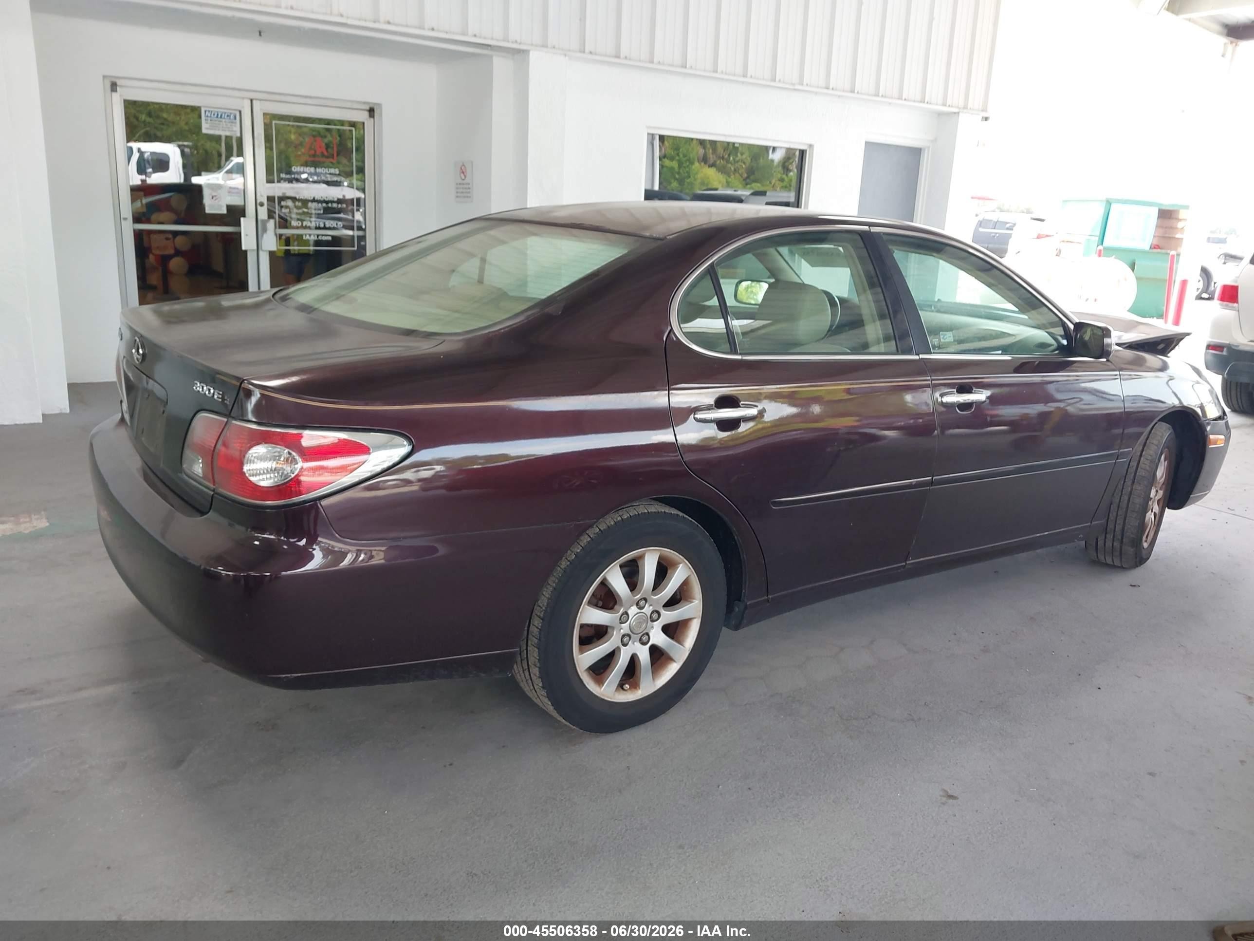 2003 Lexus Es 300   Purple vin: JTHBF30G430125575