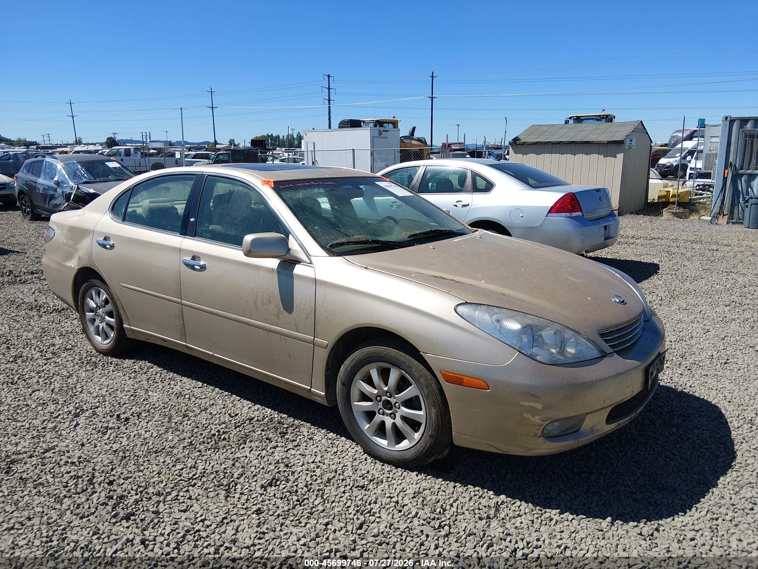2002 Lexus Es 300   Золотой vin: JTHBF30G520075218