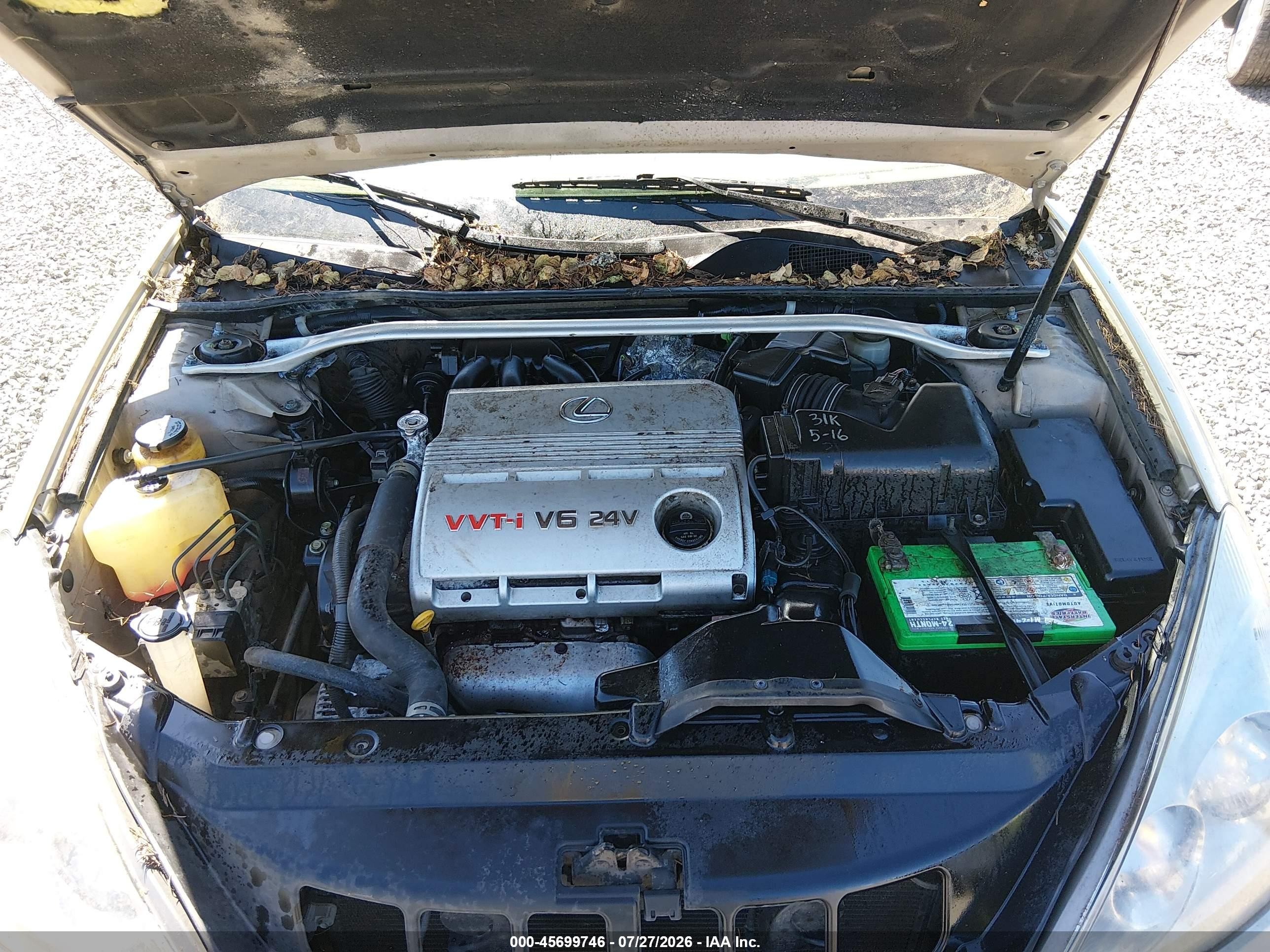 2002 Lexus Es 300   Золотой vin: JTHBF30G520075218