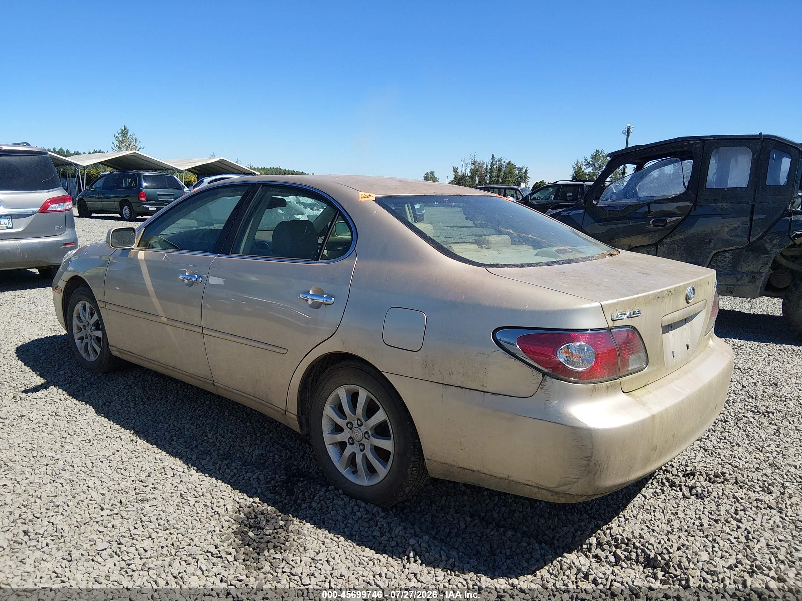2002 Lexus Es 300   Золотой vin: JTHBF30G520075218