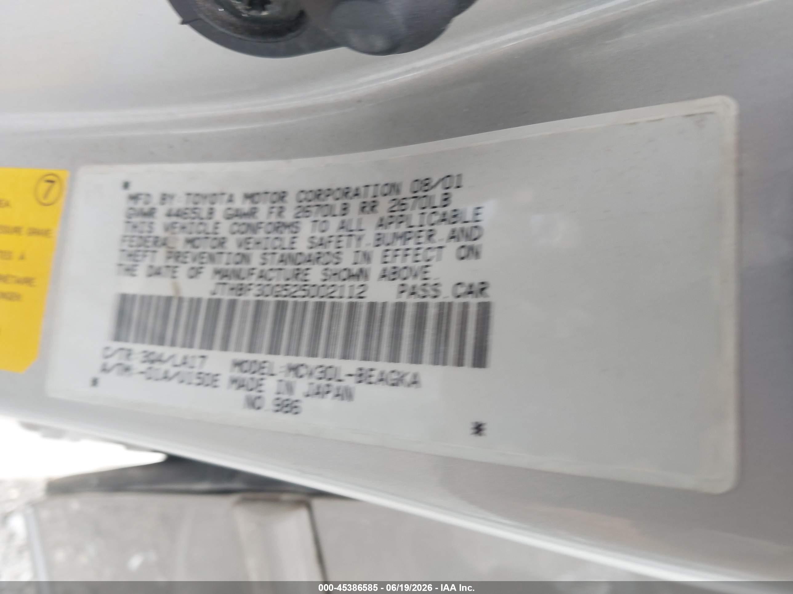 2002 Lexus Es 300 Silver vin: JTHBF30G525002112