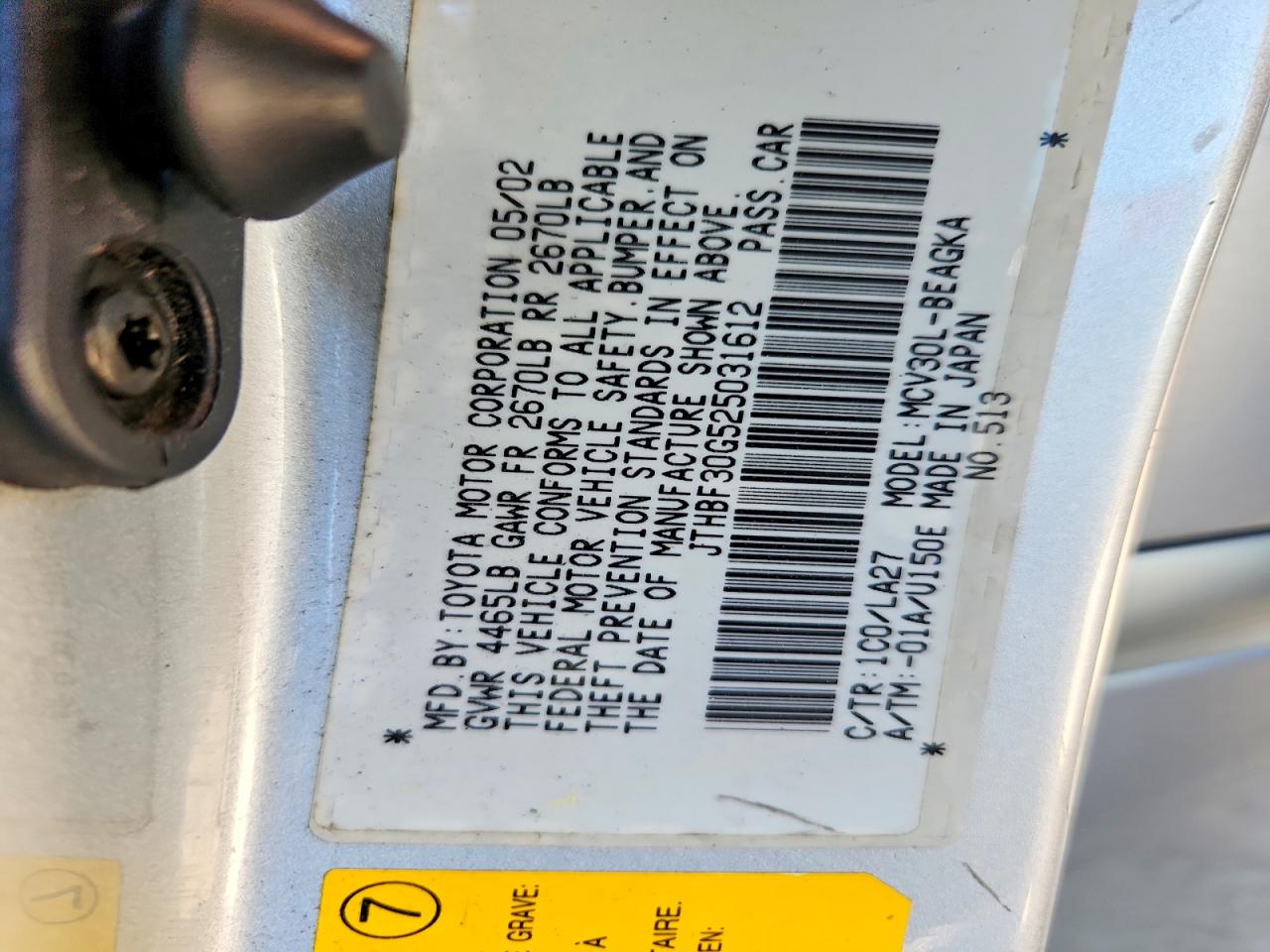 2002 Lexus Es 300 Silver vin: JTHBF30G525031612