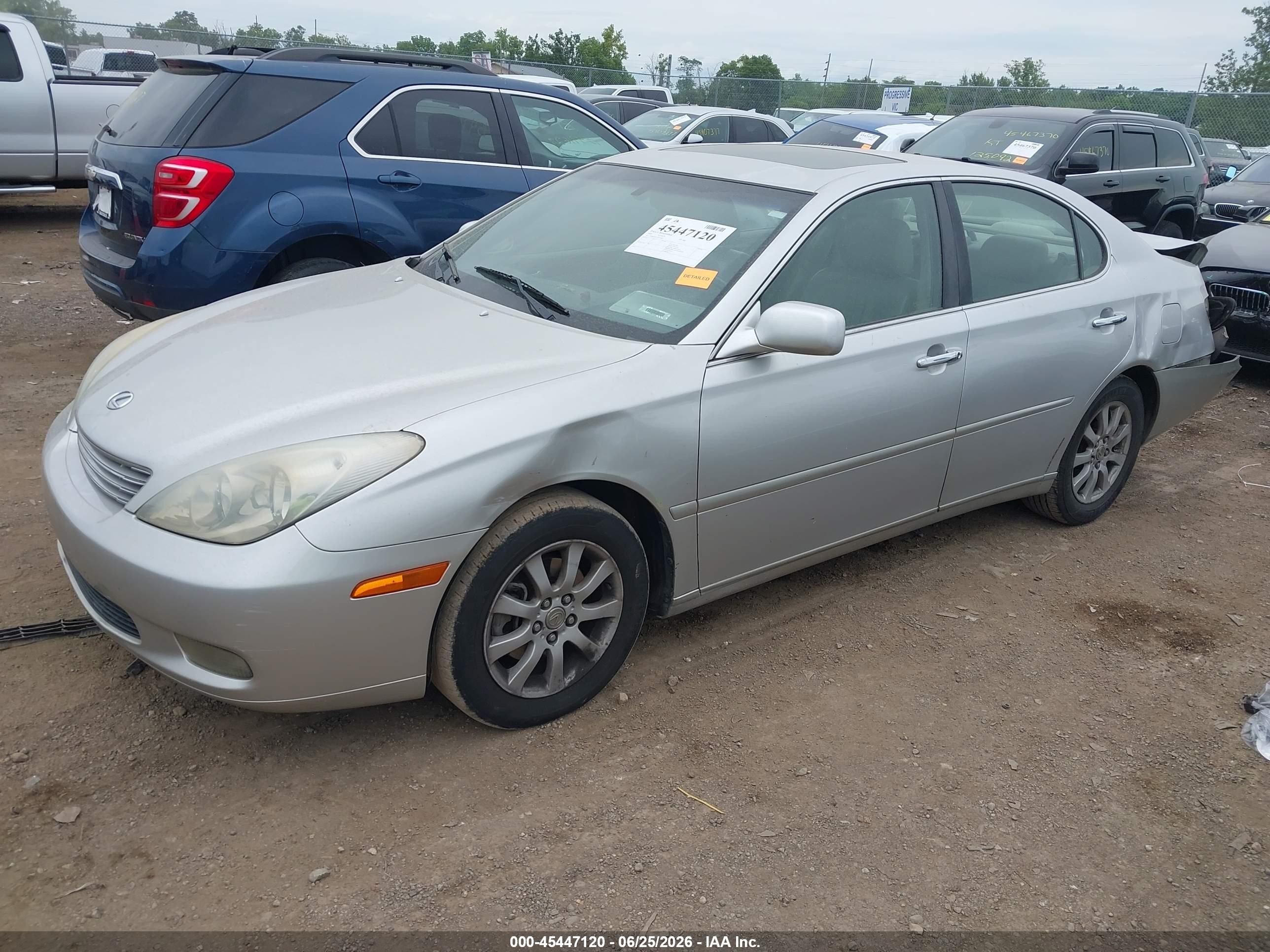 2003 Lexus Es 300   Серебряный vin: JTHBF30G530123687