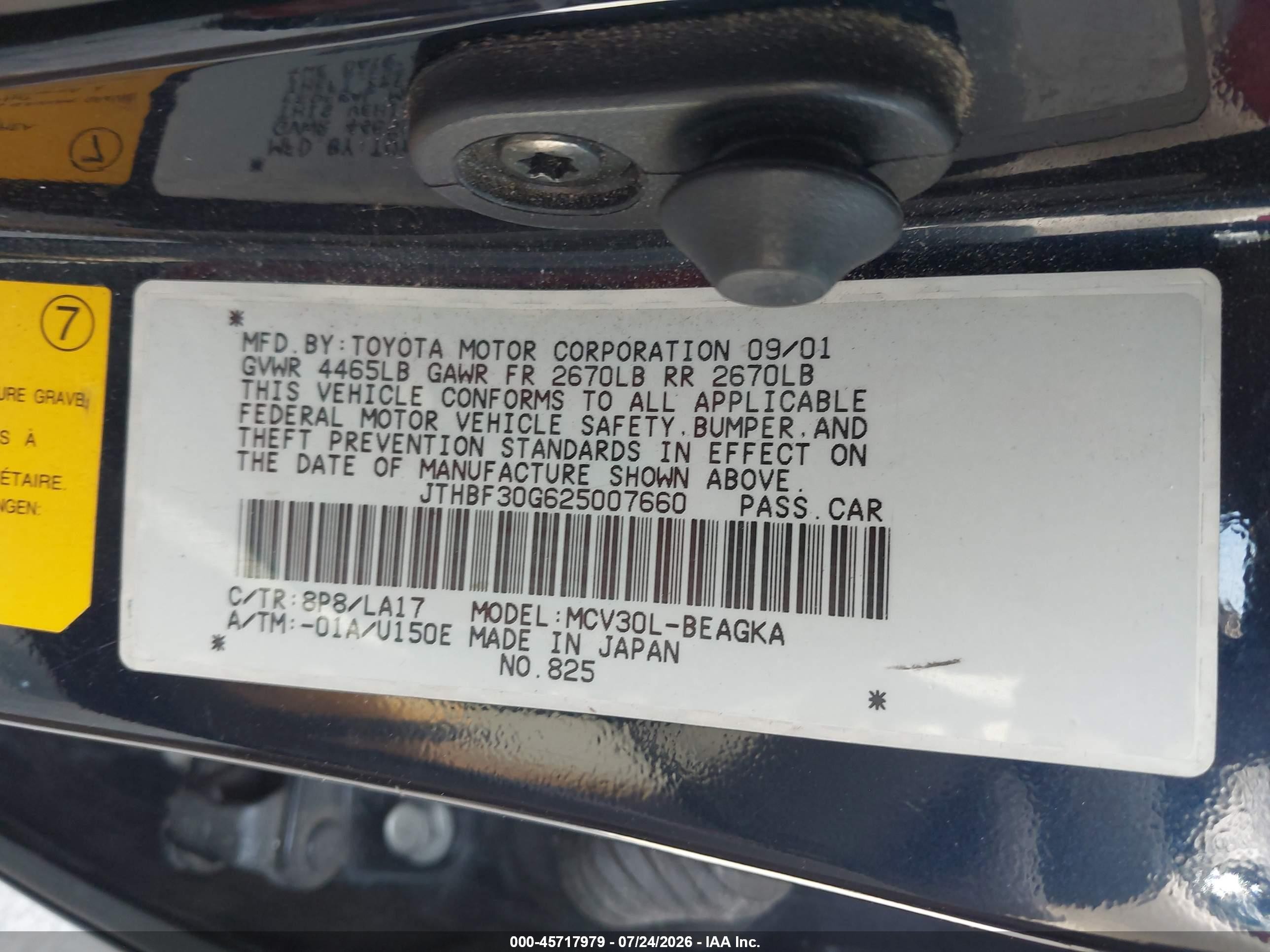 2002 Lexus Es 300   Gray vin: JTHBF30G625007660