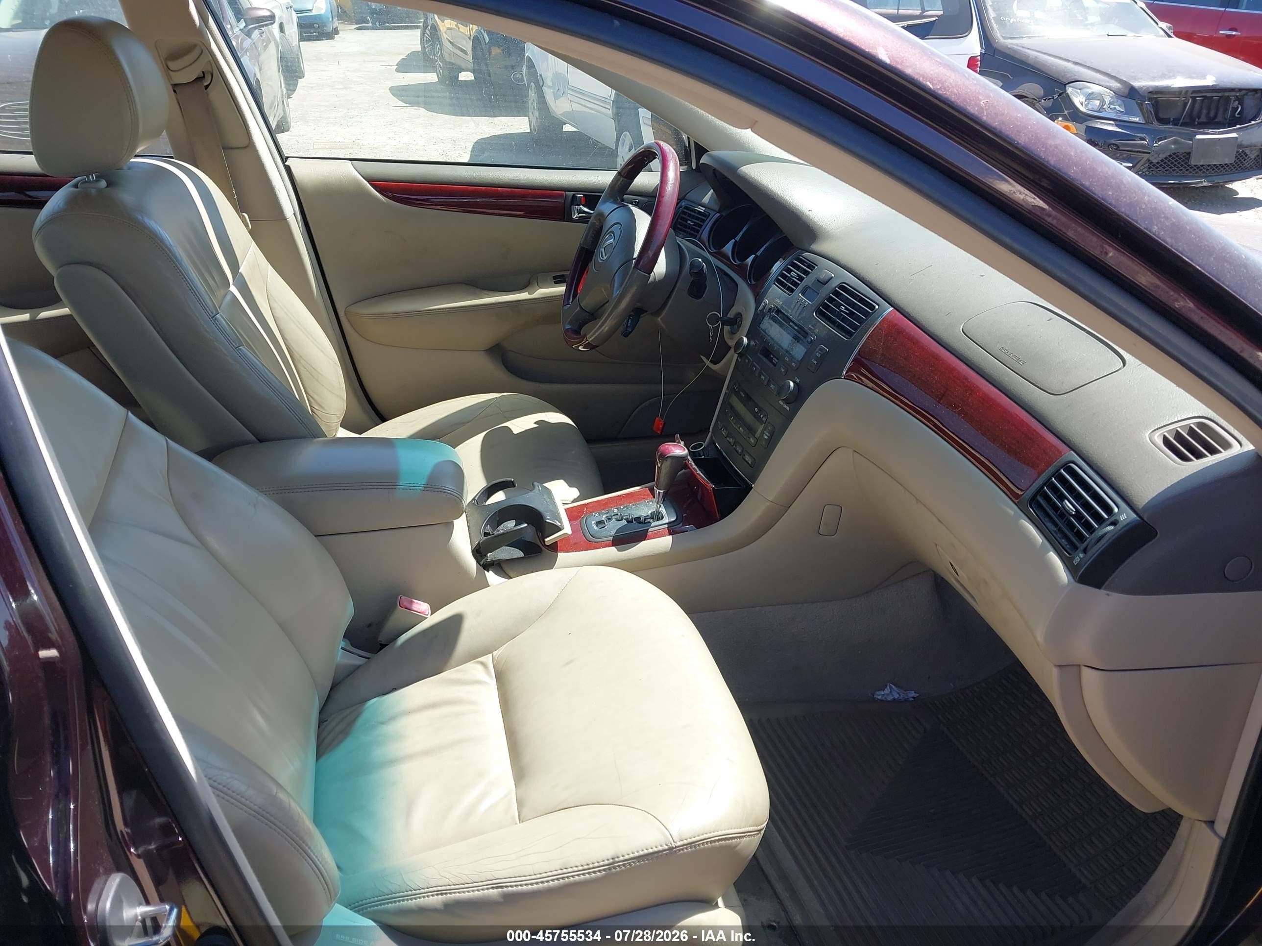 2003 Lexus Es 300   Burgundy vin: JTHBF30G630100421