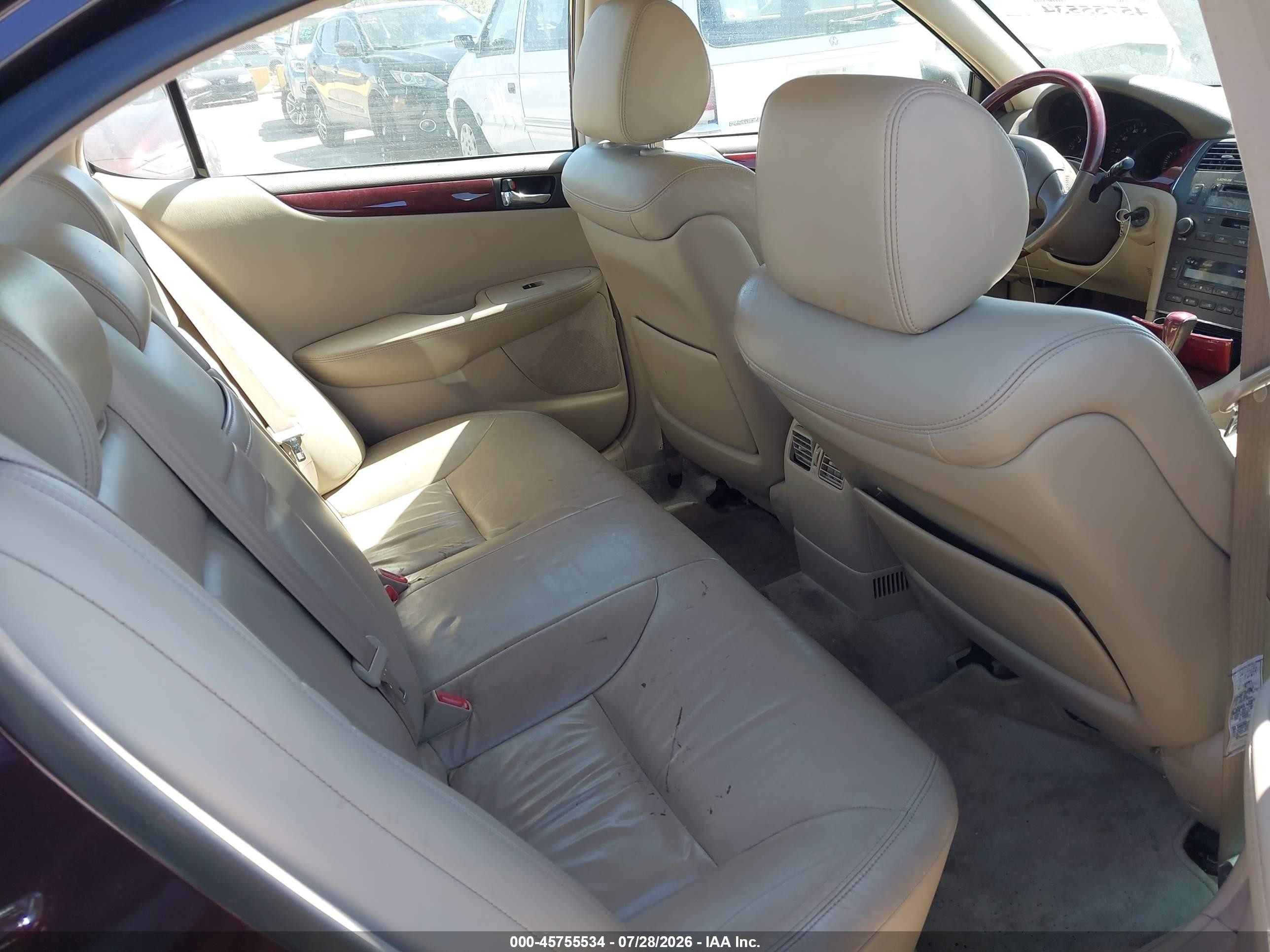 2003 Lexus Es 300   Burgundy vin: JTHBF30G630100421