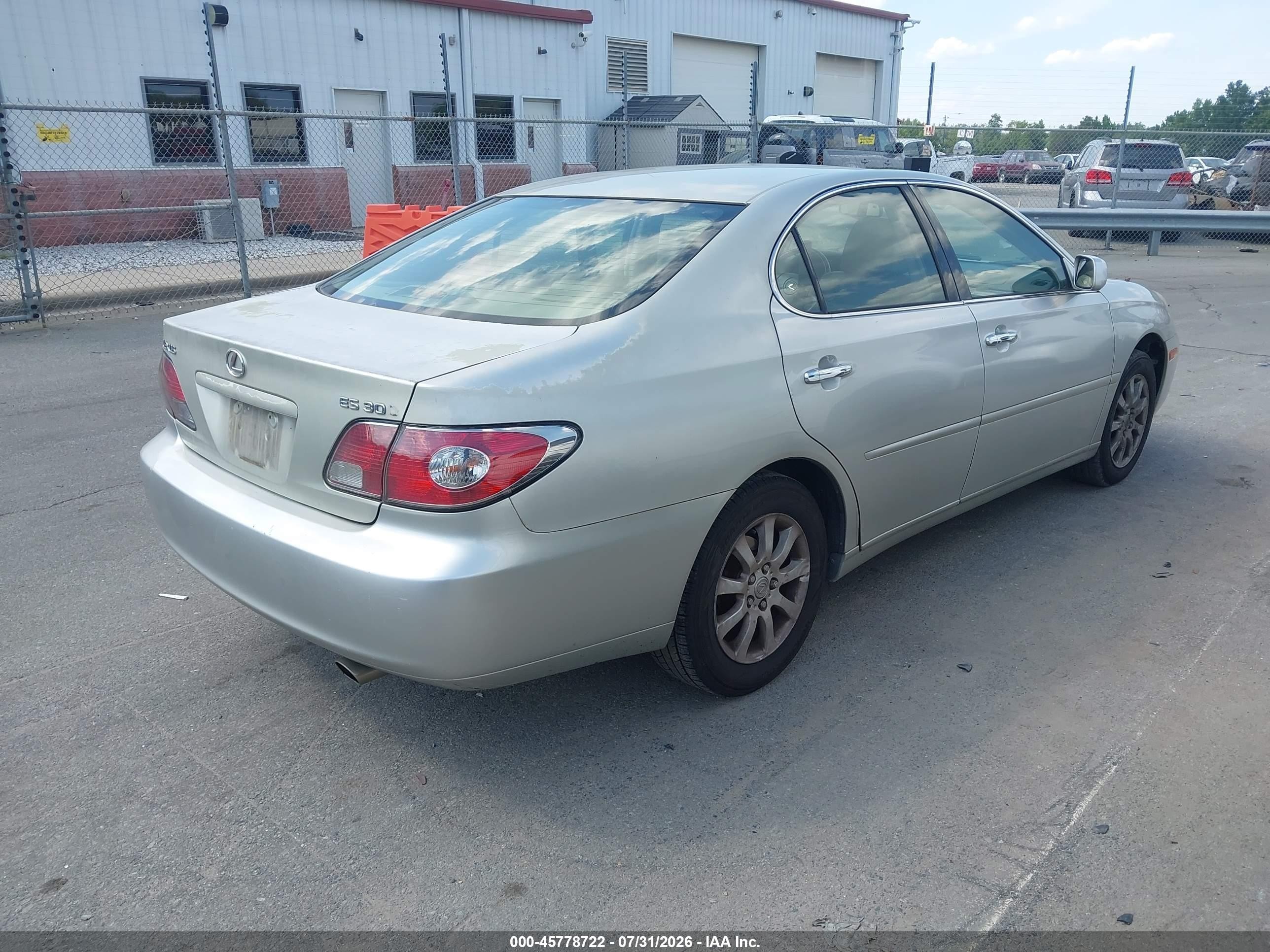 2003 Lexus Es 300 Silver vin: JTHBF30G636014720
