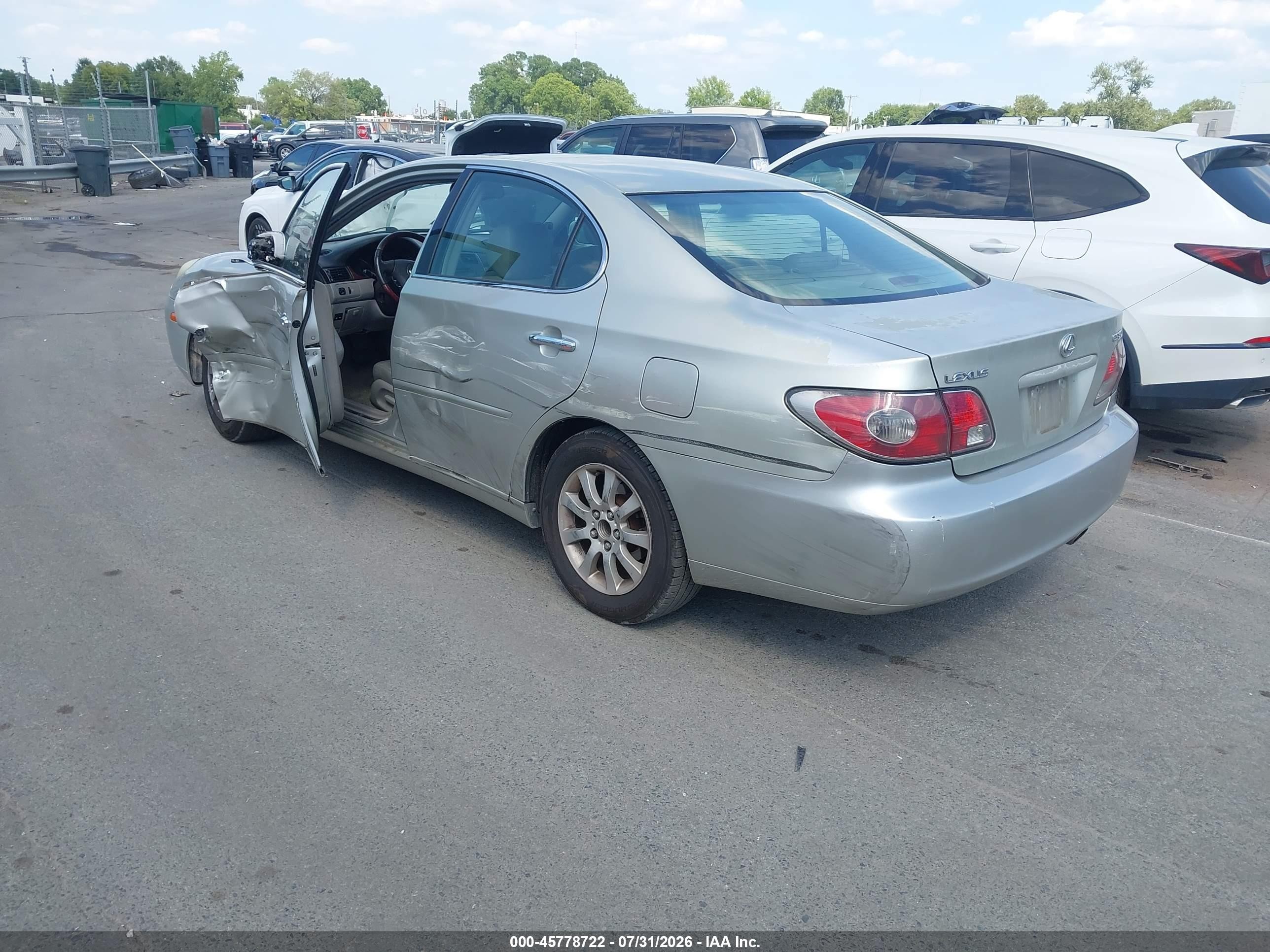 2003 Lexus Es 300 Silver vin: JTHBF30G636014720