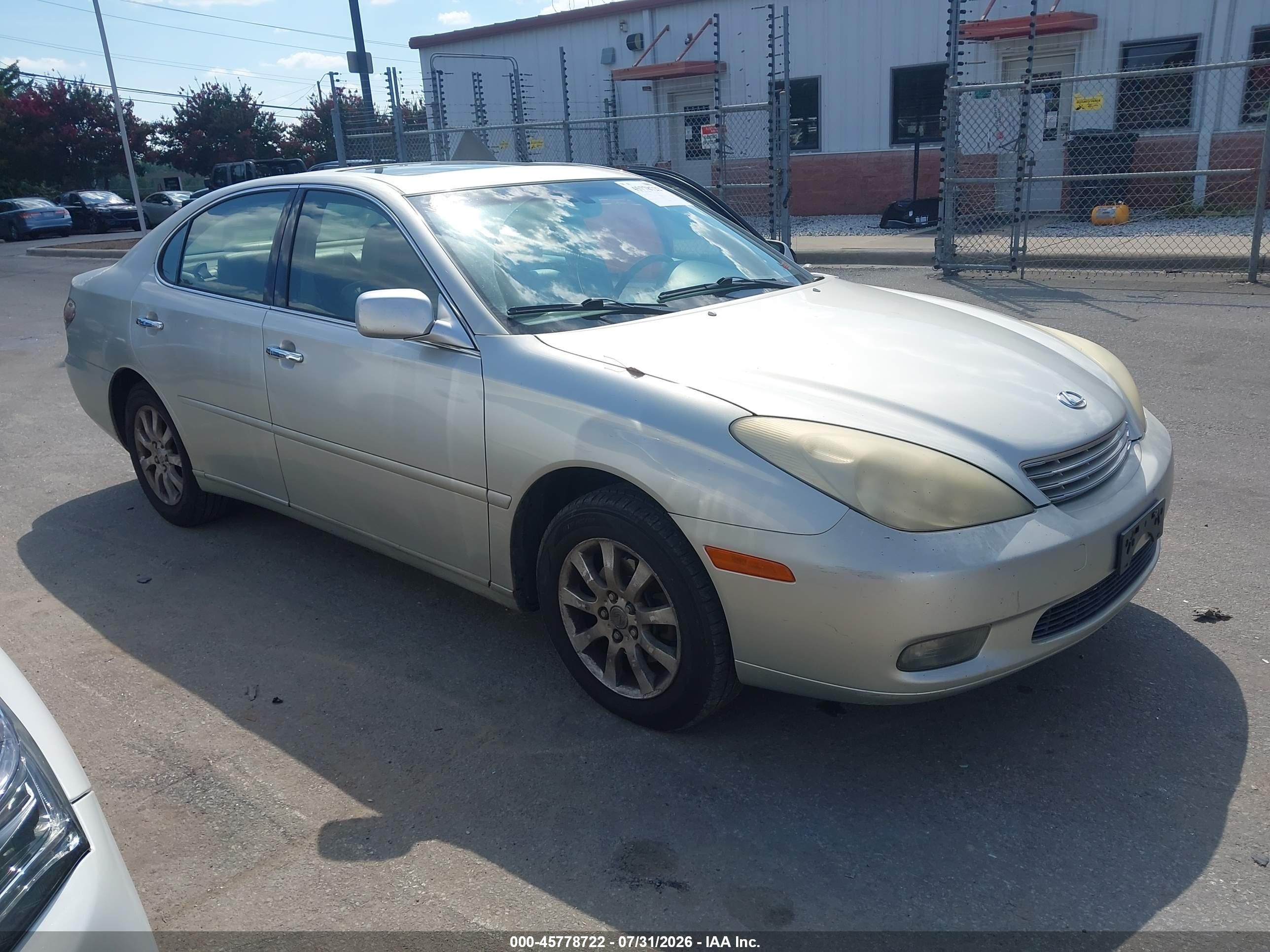2003 Lexus Es 300 Silver vin: JTHBF30G636014720