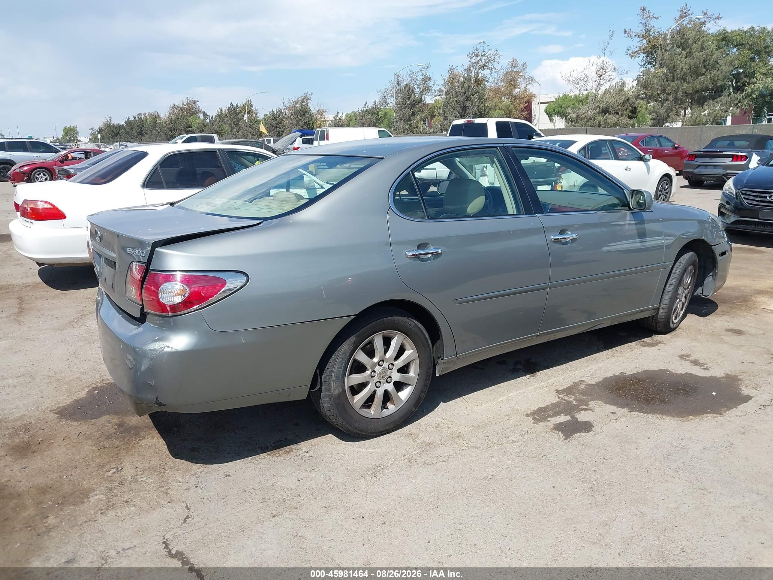 2003 Lexus Es 300   Gray vin: JTHBF30G636018010