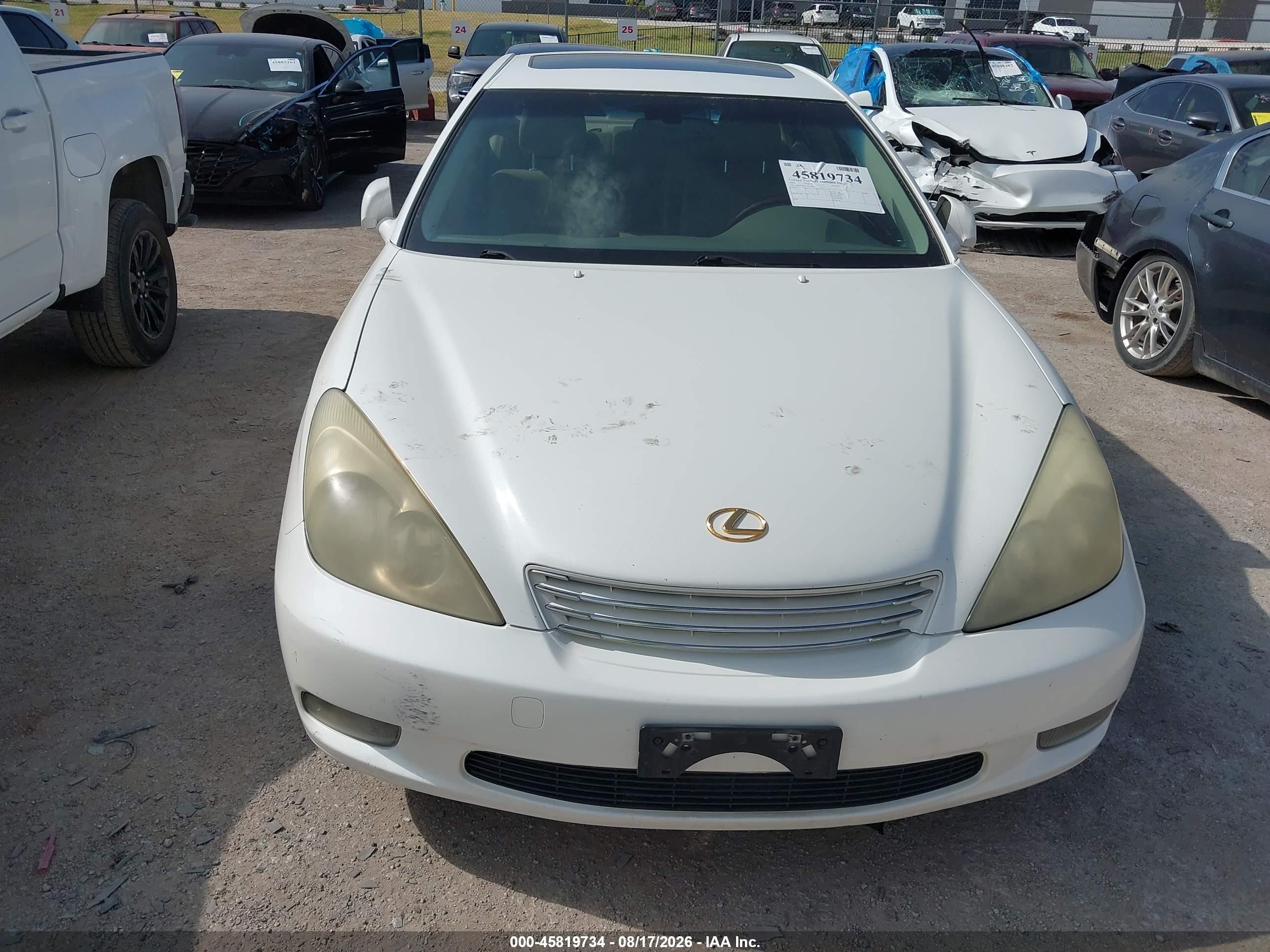 2003 Lexus Es 300 White vin: JTHBF30G830114207