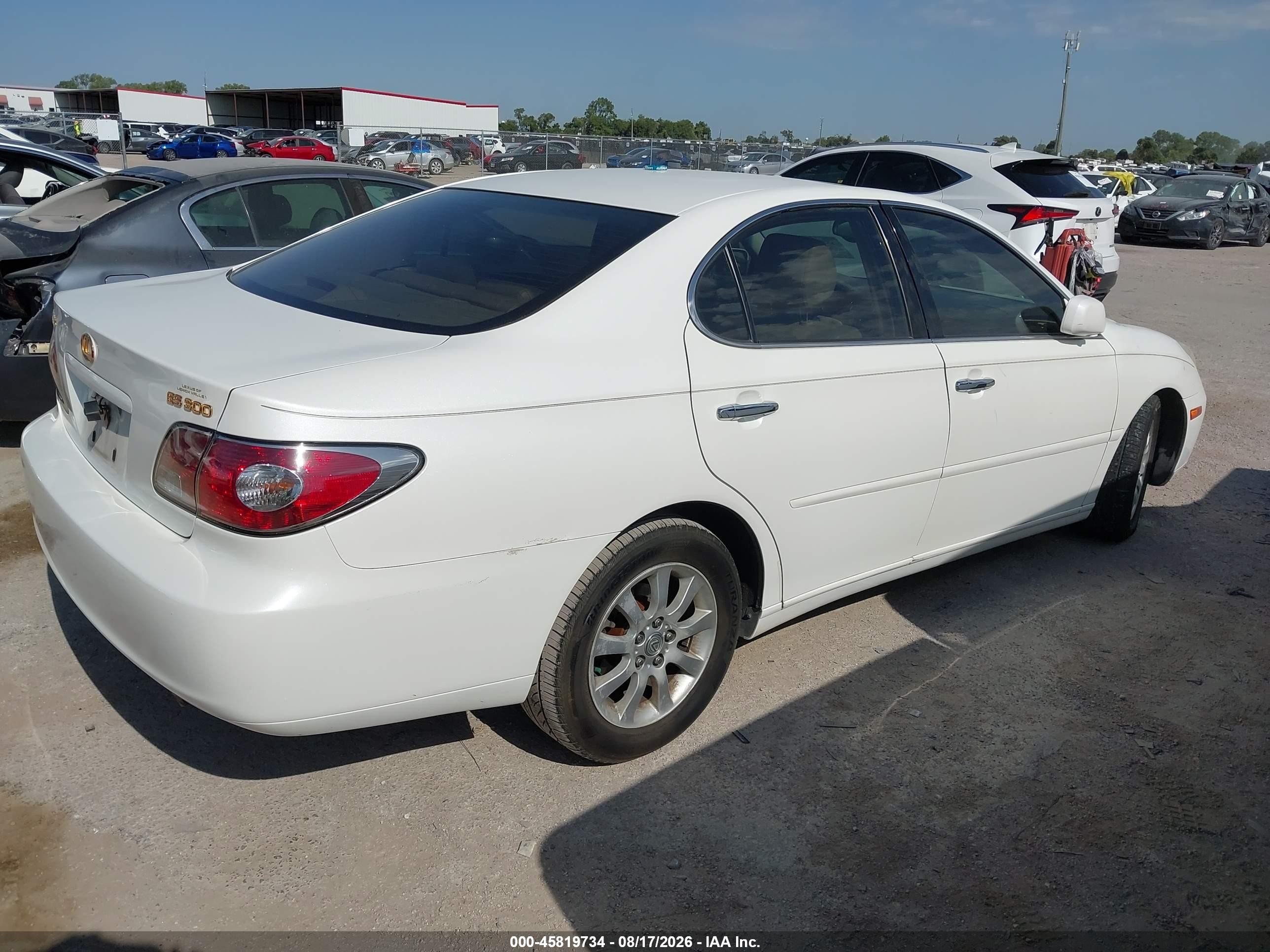 2003 Lexus Es 300 White vin: JTHBF30G830114207