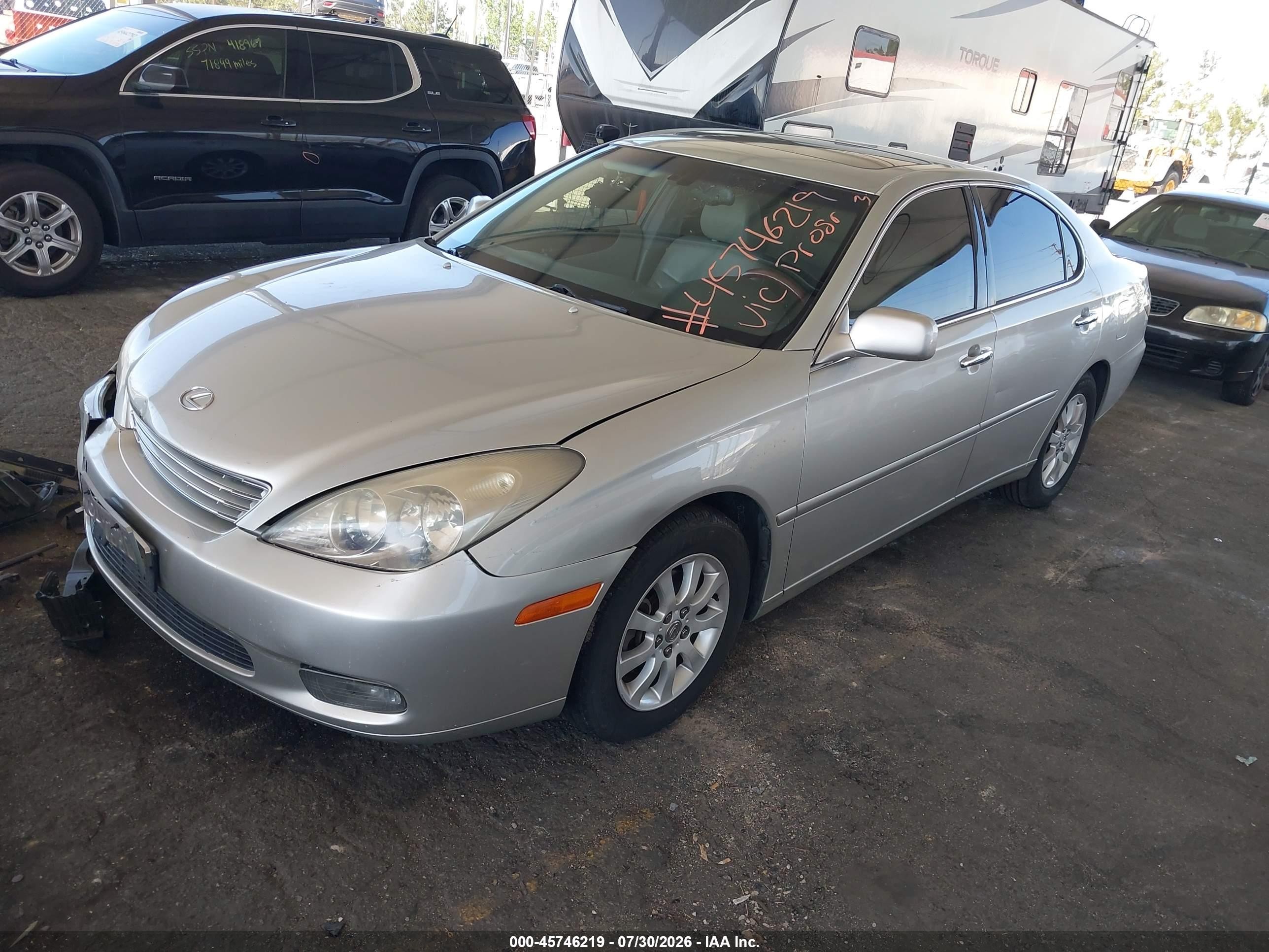 2003 Lexus Es 300 Silver vin: JTHBF30G836006831