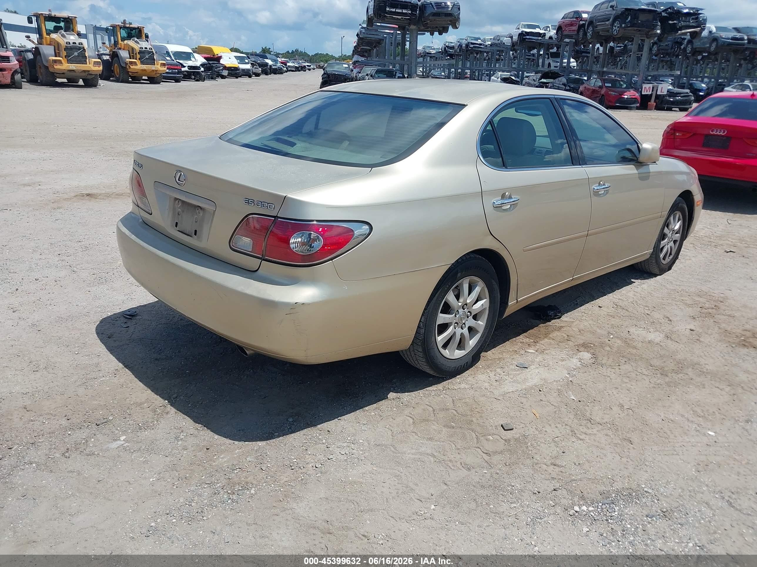 2003 Lexus Es 300 Бежевый vin: JTHBF30G930107735